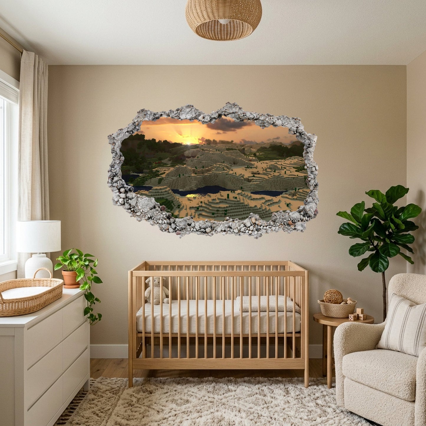 Minecraft Gaming World Bedroom Decor Wall Art Sticker 106