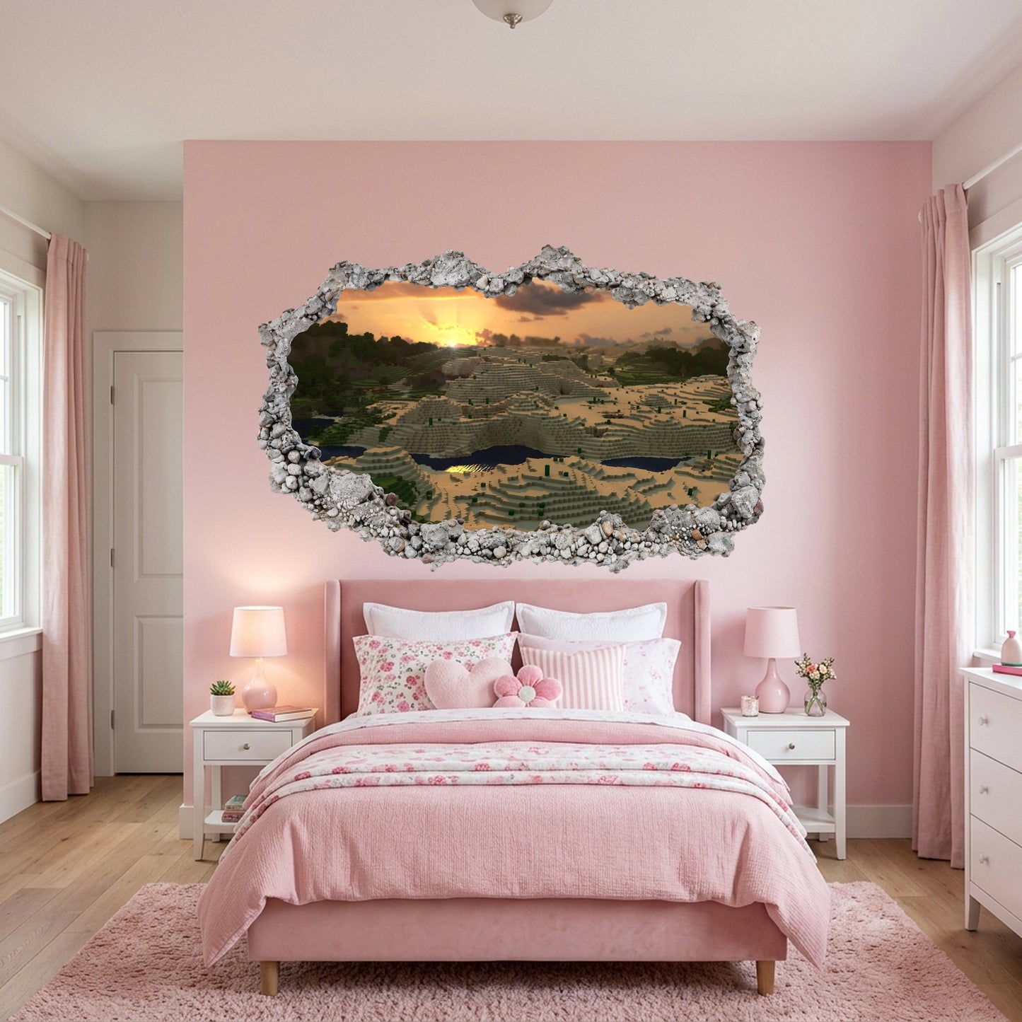 Minecraft Gaming World Bedroom Decor Wall Art Sticker 106