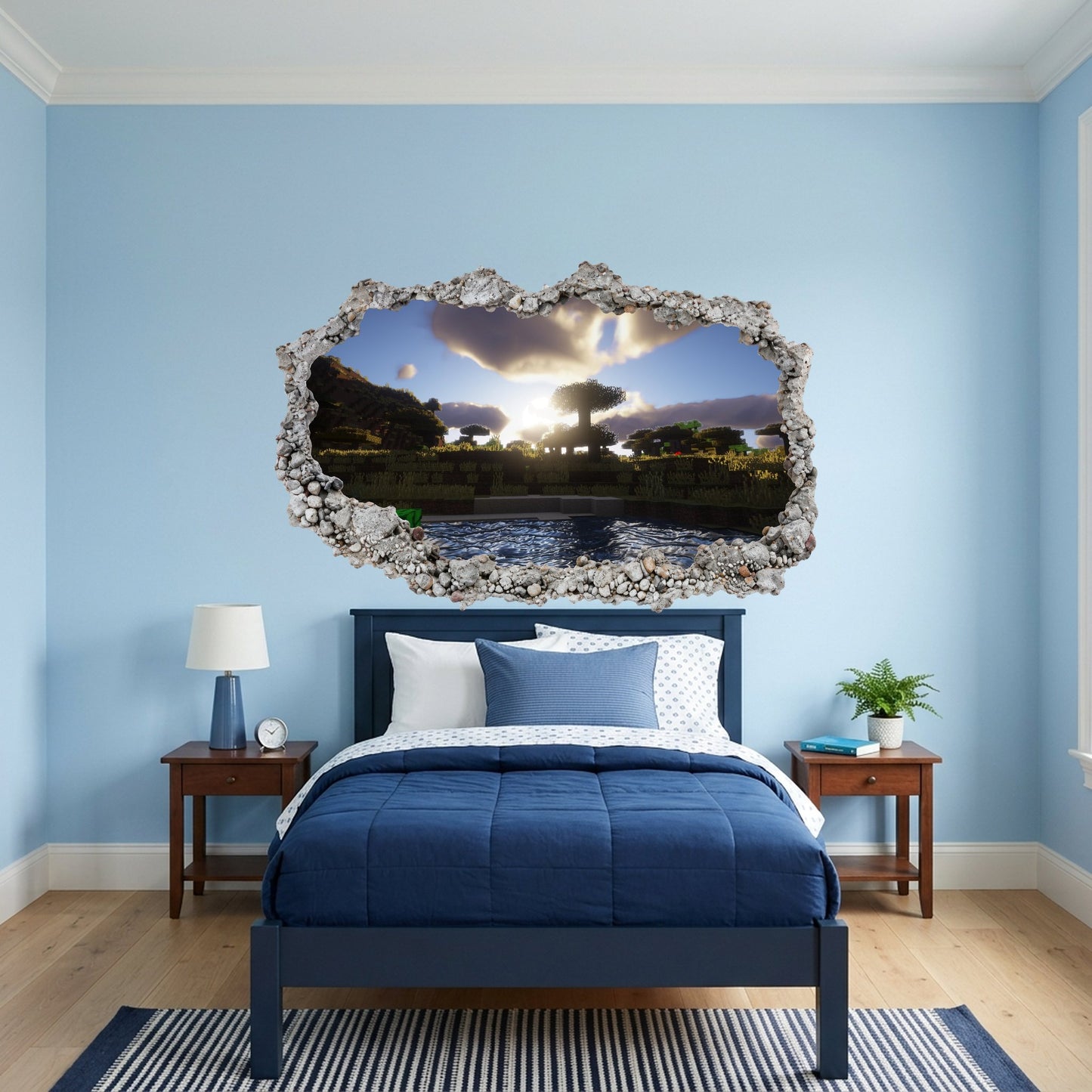 Minecraft Gaming World Kids Room Decor 3D Effect Sticker 122