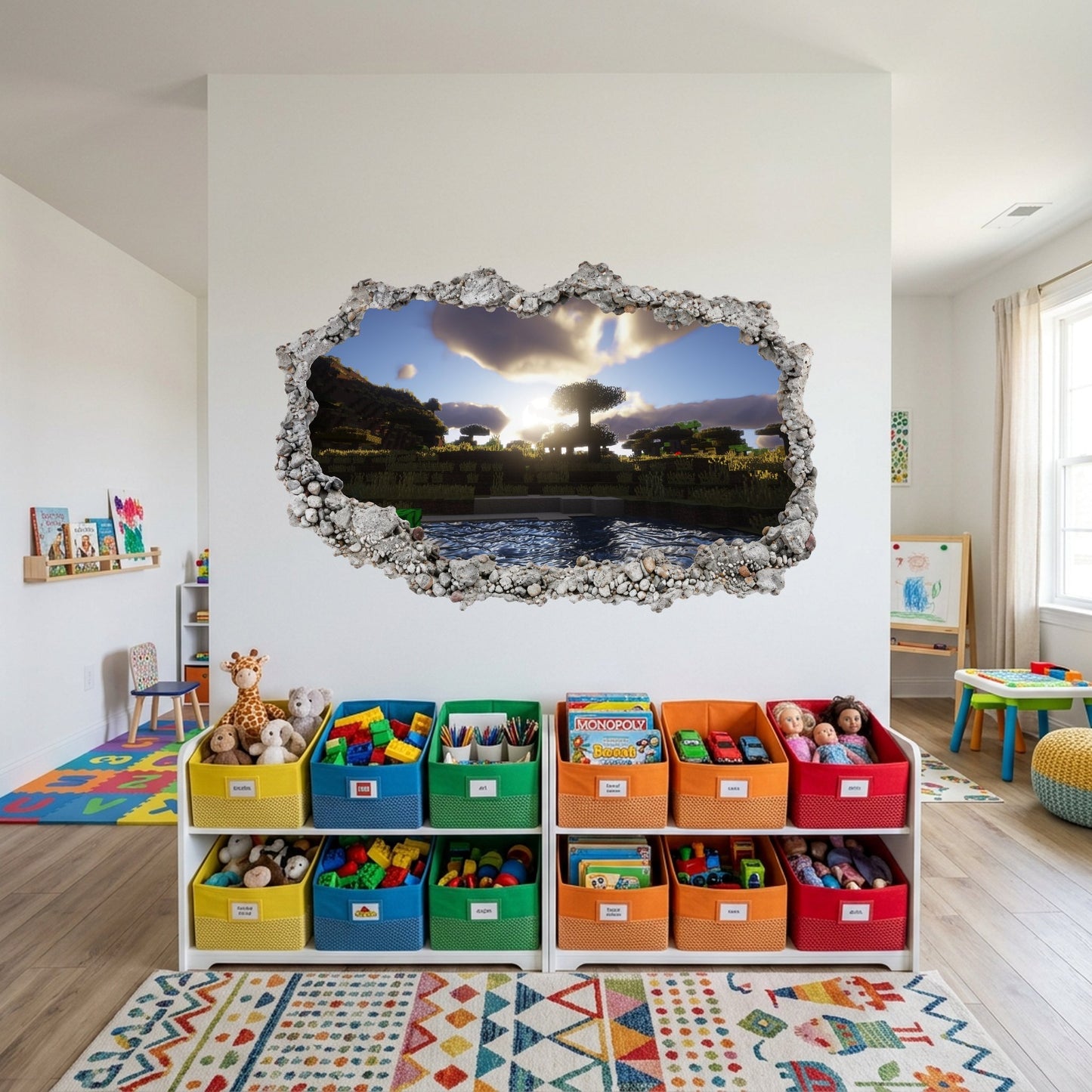 Minecraft Gaming World Kids Room Decor 3D Effect Sticker 122