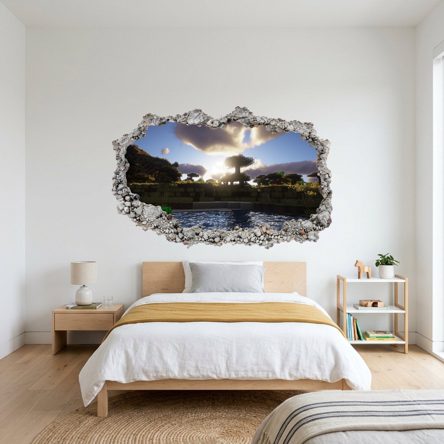 Minecraft Gaming World Kids Room Decor 3D Effect Sticker 122