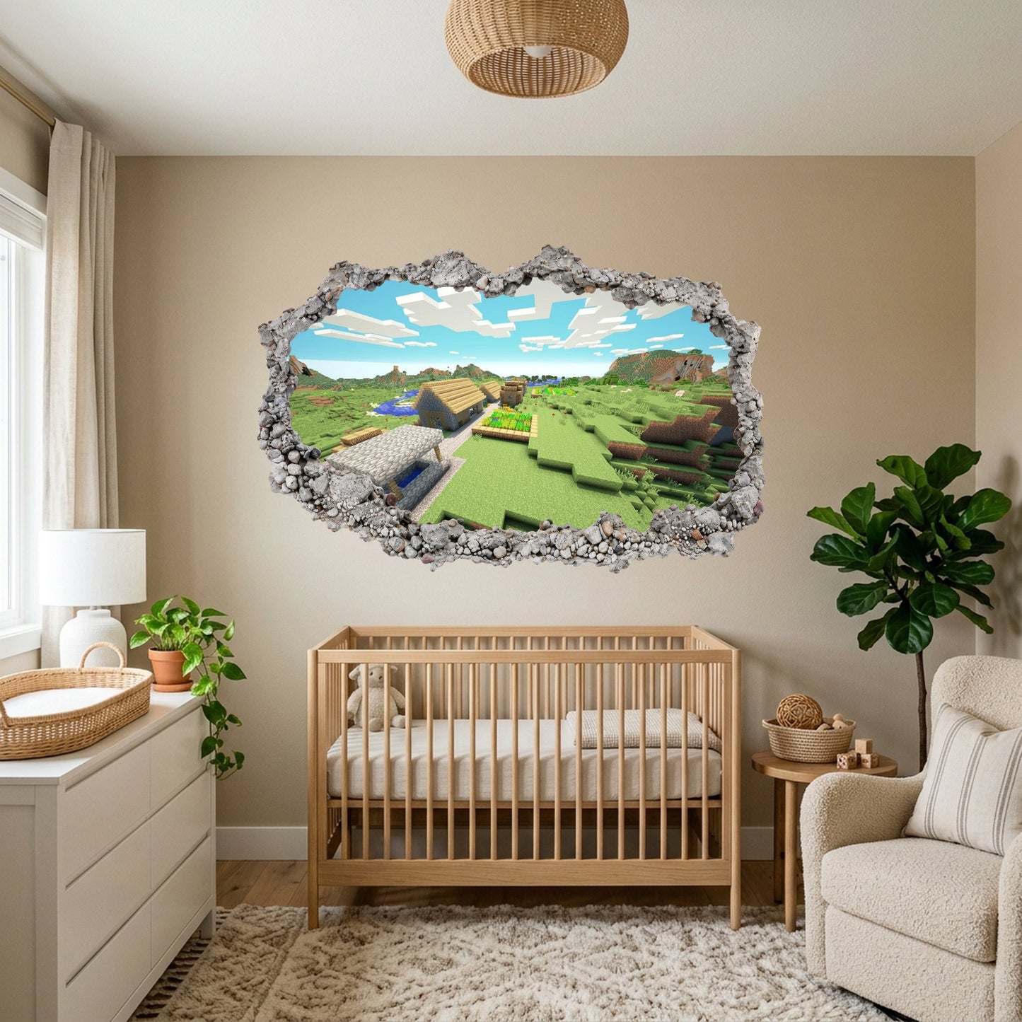 Minecraft Gaming World Kids Room Decor Wall Art Sticker 158