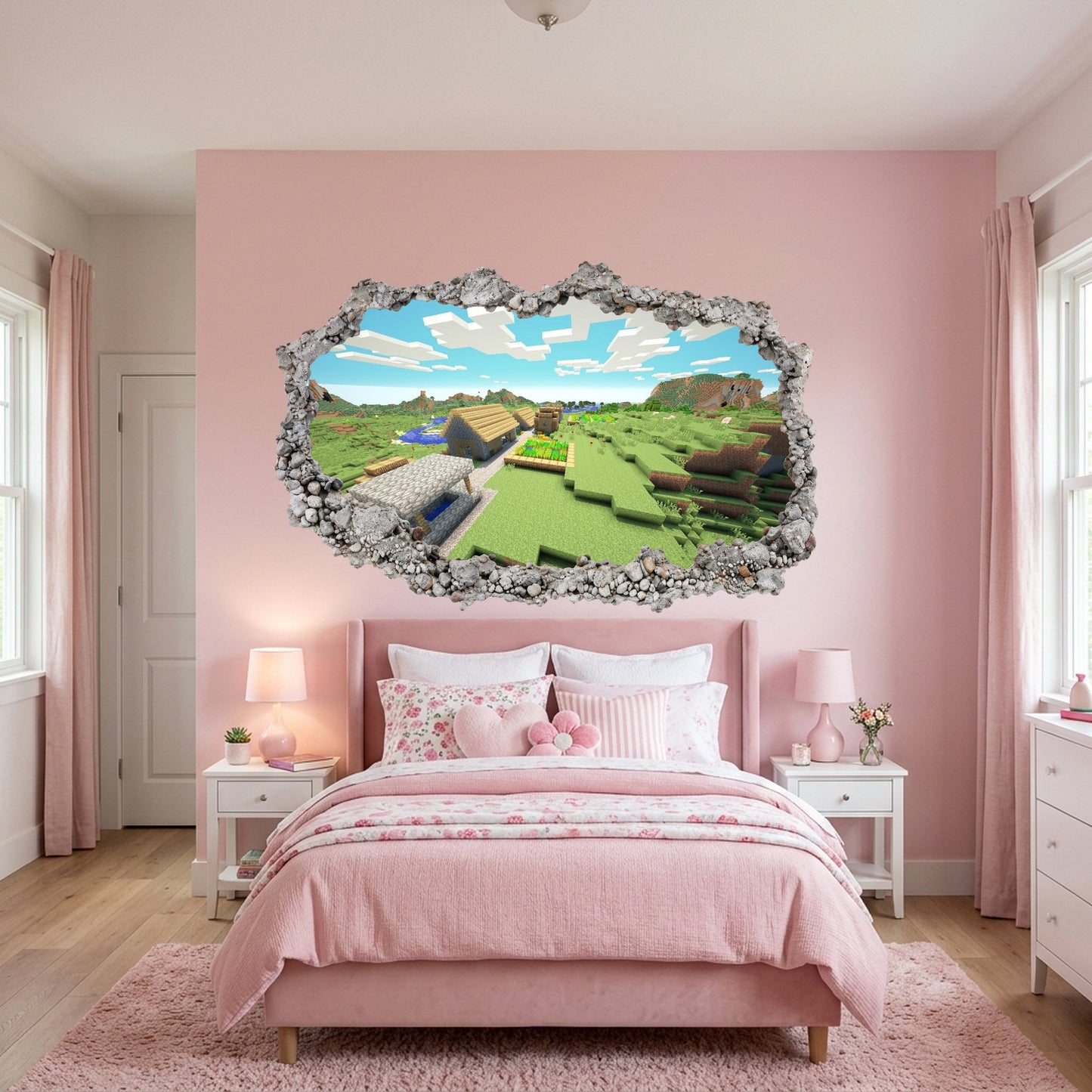 Minecraft Gaming World Kids Room Decor Wall Art Sticker 158