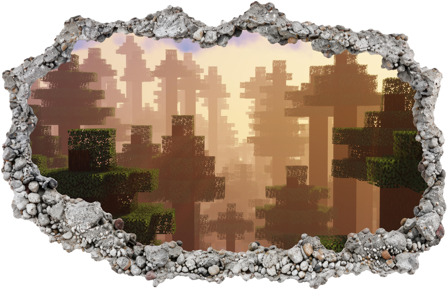 Minecraft Gaming World Playroom Art Decal Vinyl Mural 128