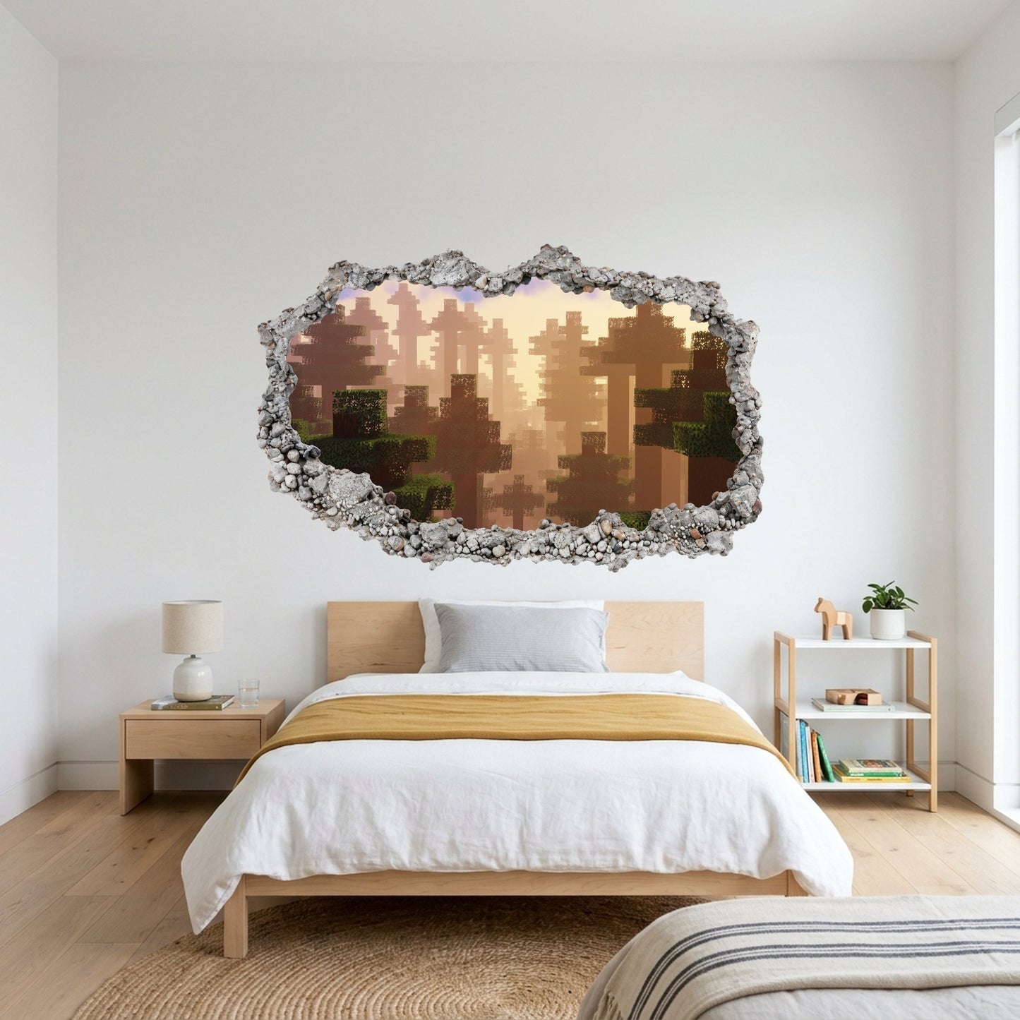 Minecraft Gaming World Playroom Art Decal Vinyl Mural 128