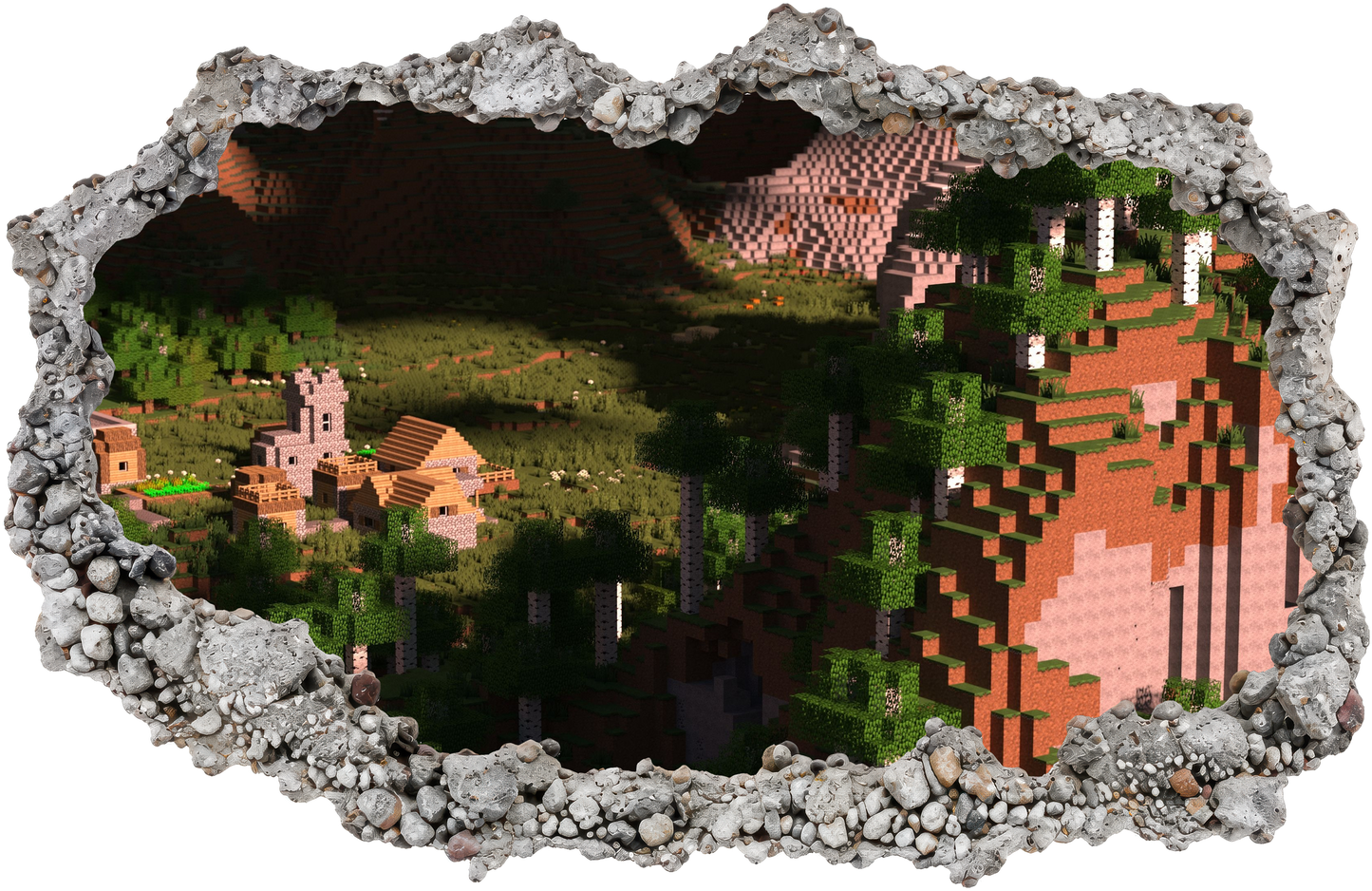 Minecraft Gaming World Vinyl Mural Bedroom Decor 143