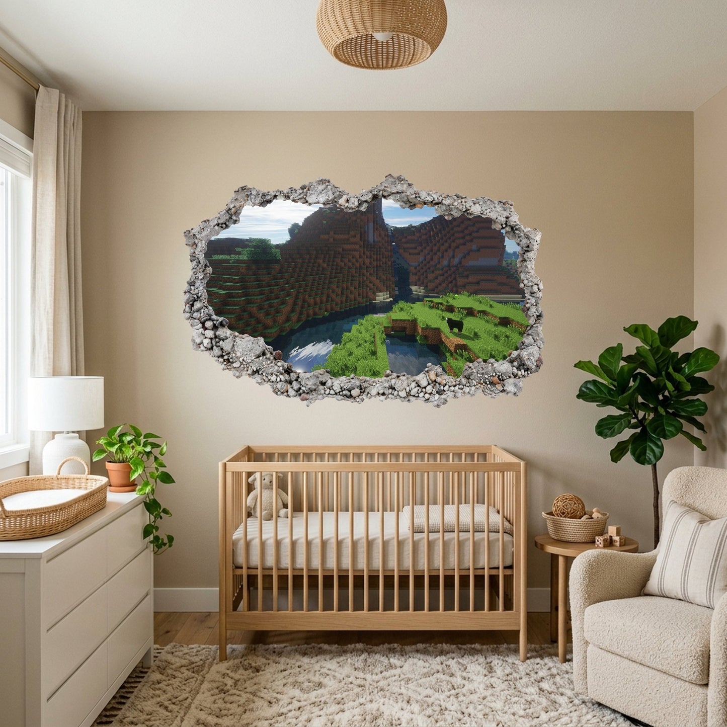 Minecraft Gaming World Wall Art Sticker Playroom Art Decal 135