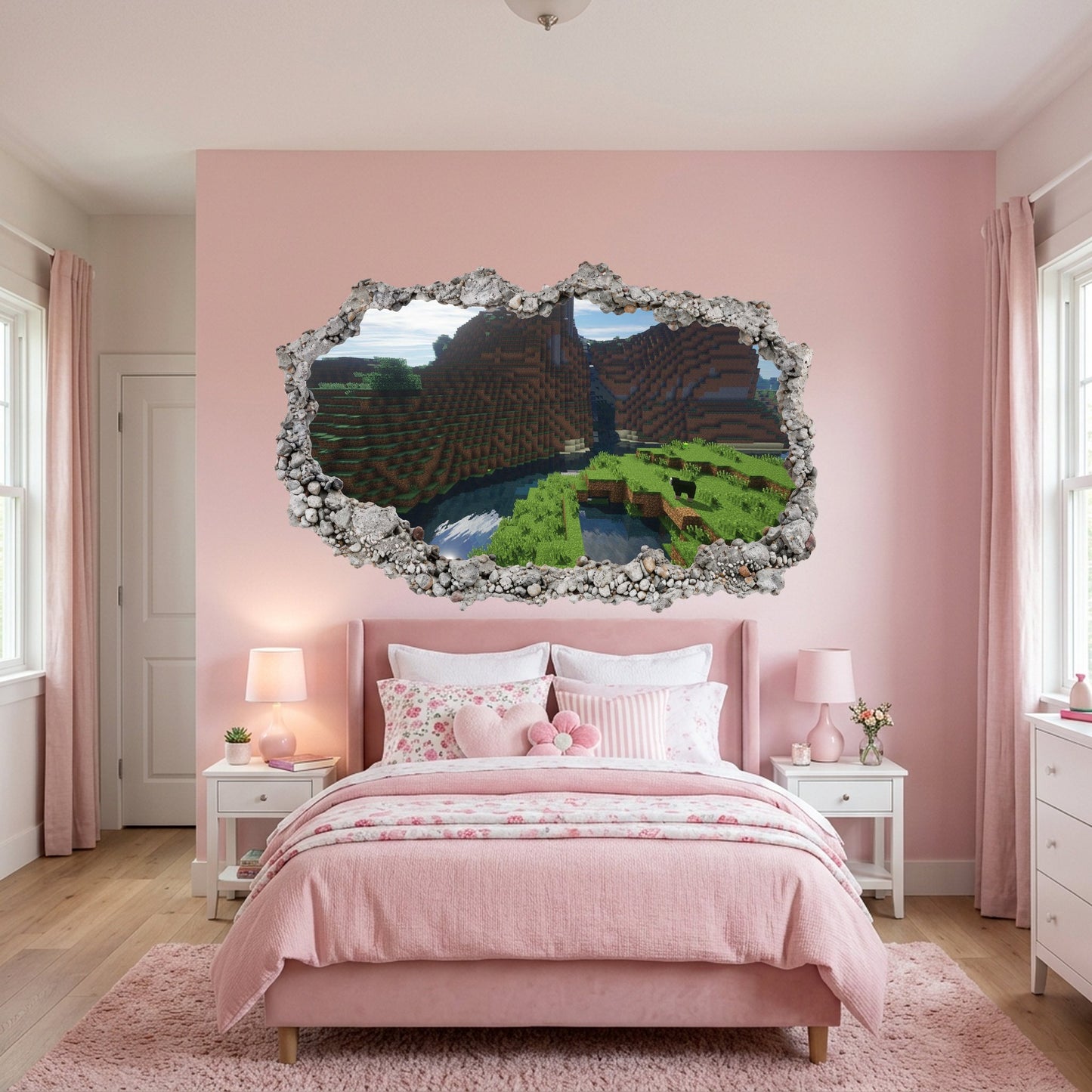 Minecraft Gaming World Wall Art Sticker Playroom Art Decal 135