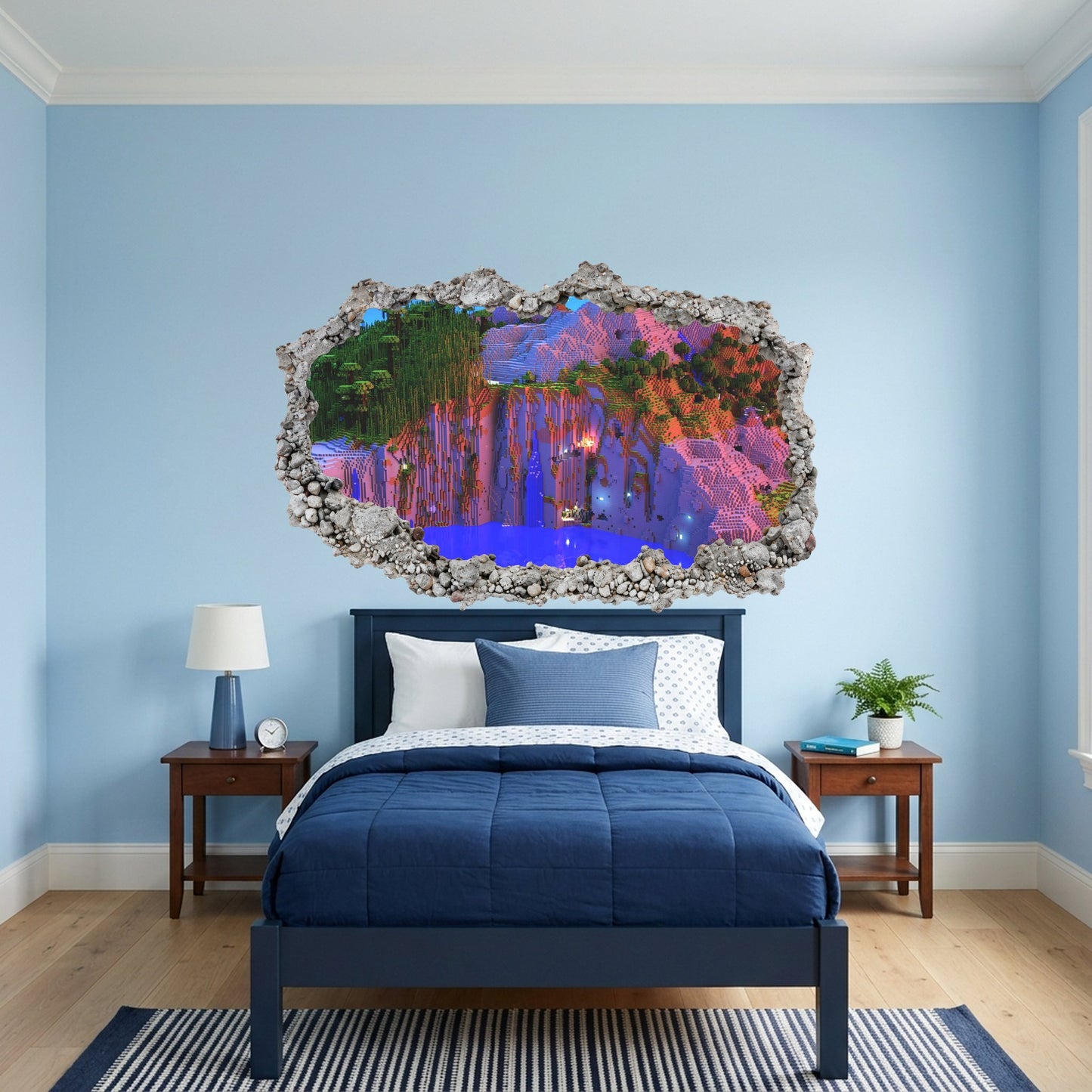 Minecraft Steve Creepers 3D Effect Sticker Bedroom Decor 139