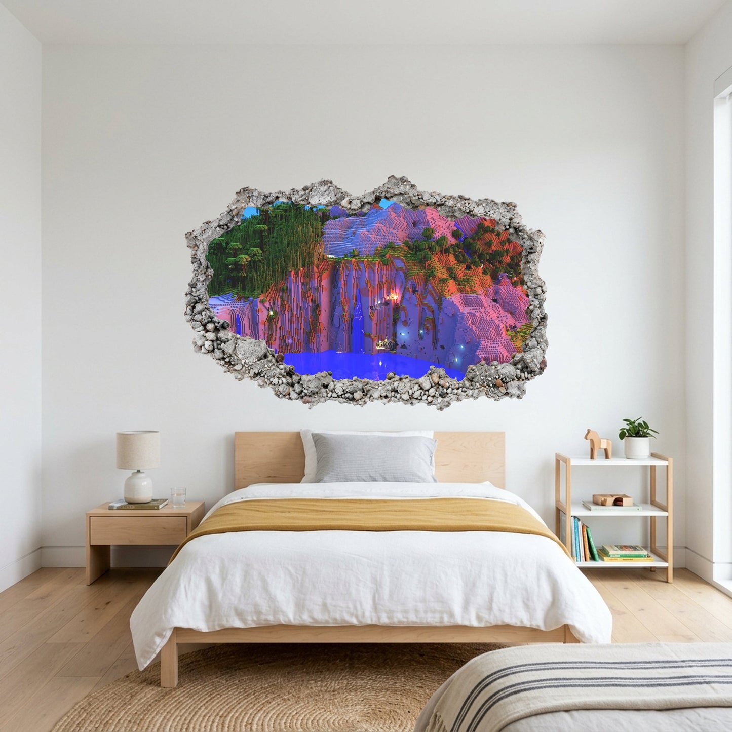 Minecraft Steve Creepers 3D Effect Sticker Bedroom Decor 139