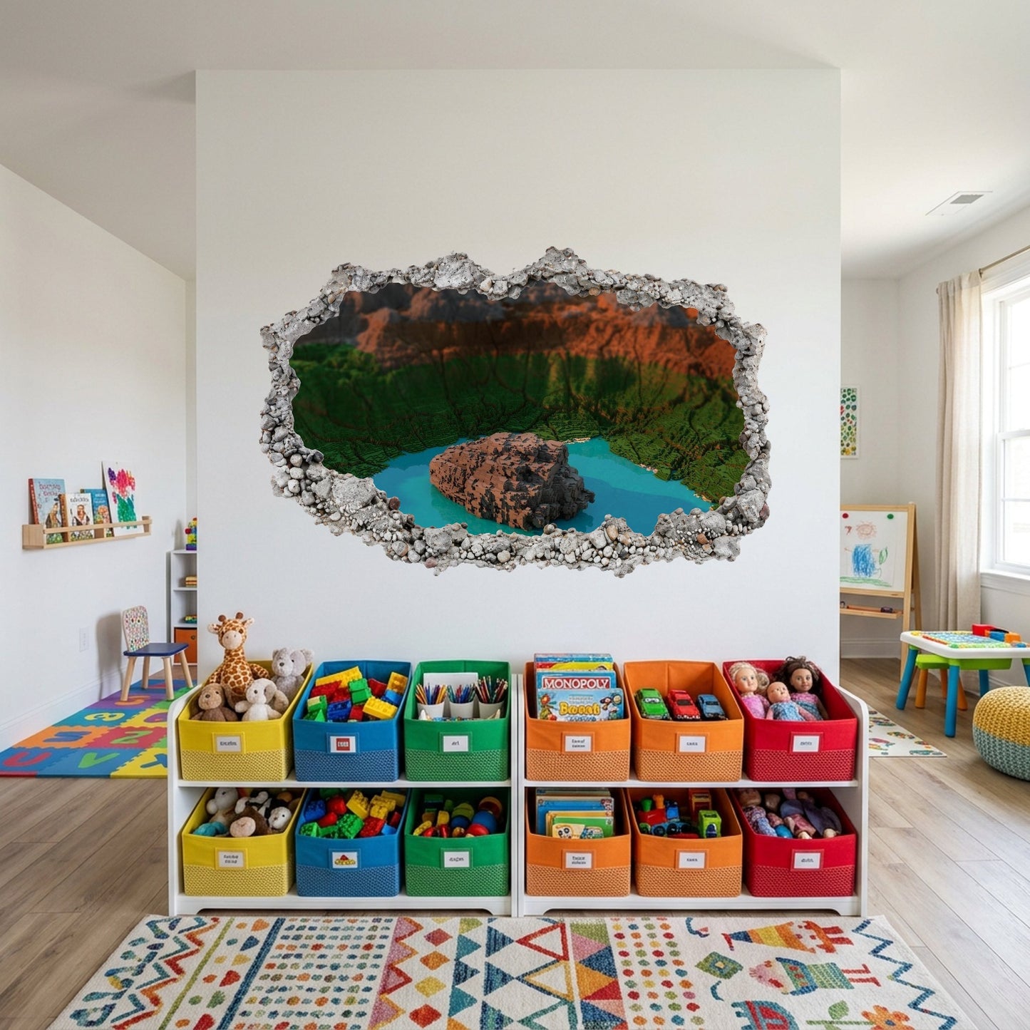 Minecraft Steve Creepers Bedroom Decor 3D Effect Sticker 113
