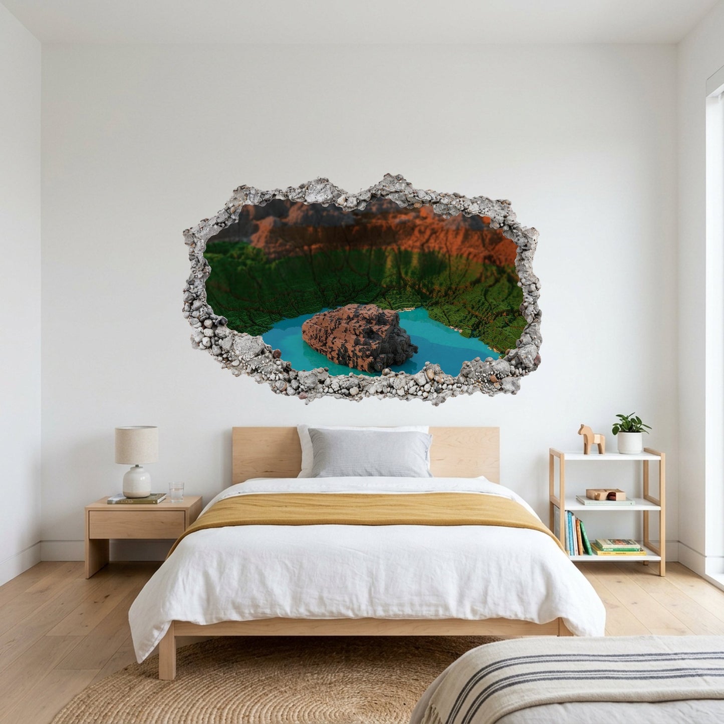 Minecraft Steve Creepers Bedroom Decor 3D Effect Sticker 113