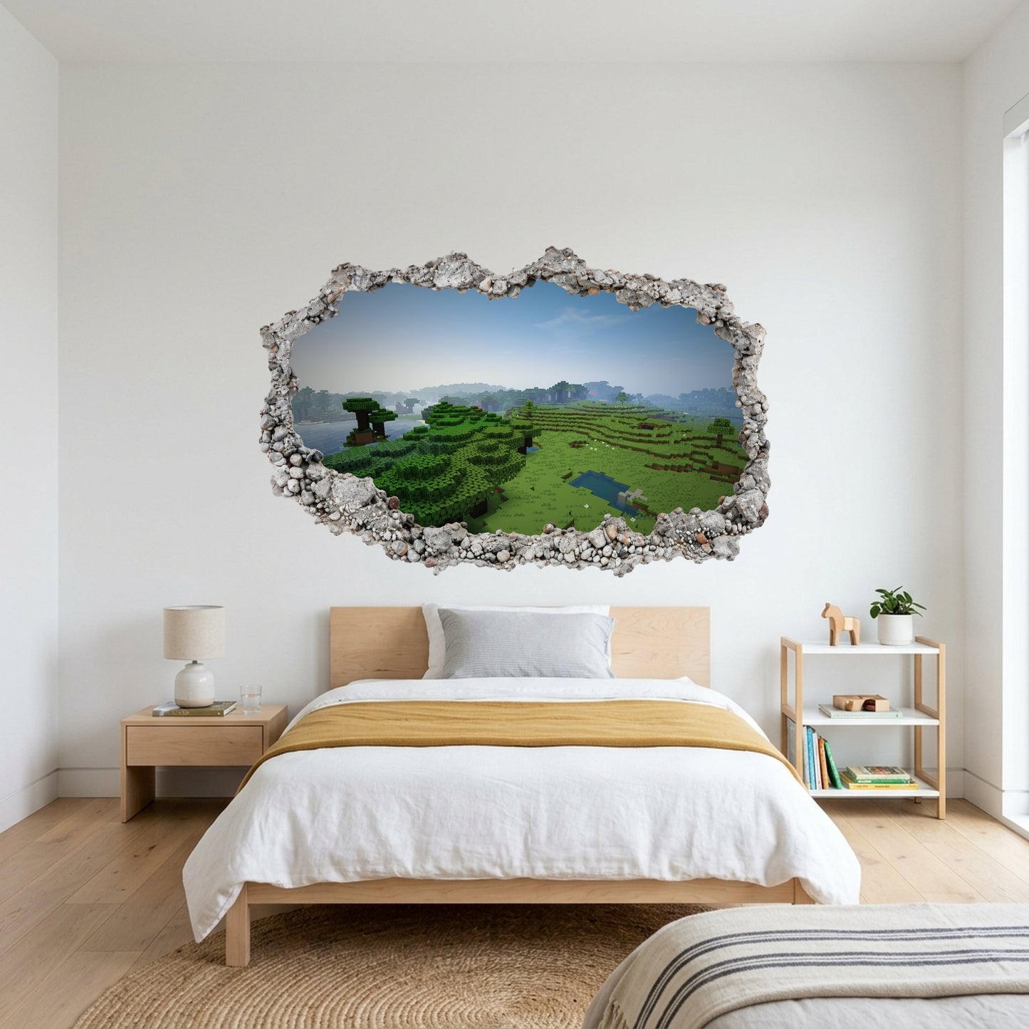 Minecraft Steve Creepers Nursery Wall Art Vinyl Mural 115
