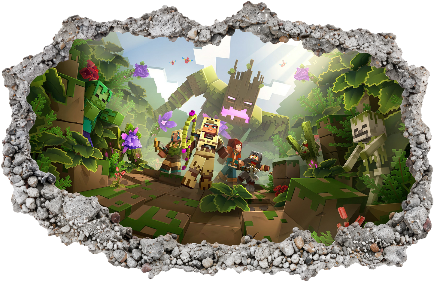 Minecraft Steve Creepers Nursery Wall Art Vinyl Mural 134