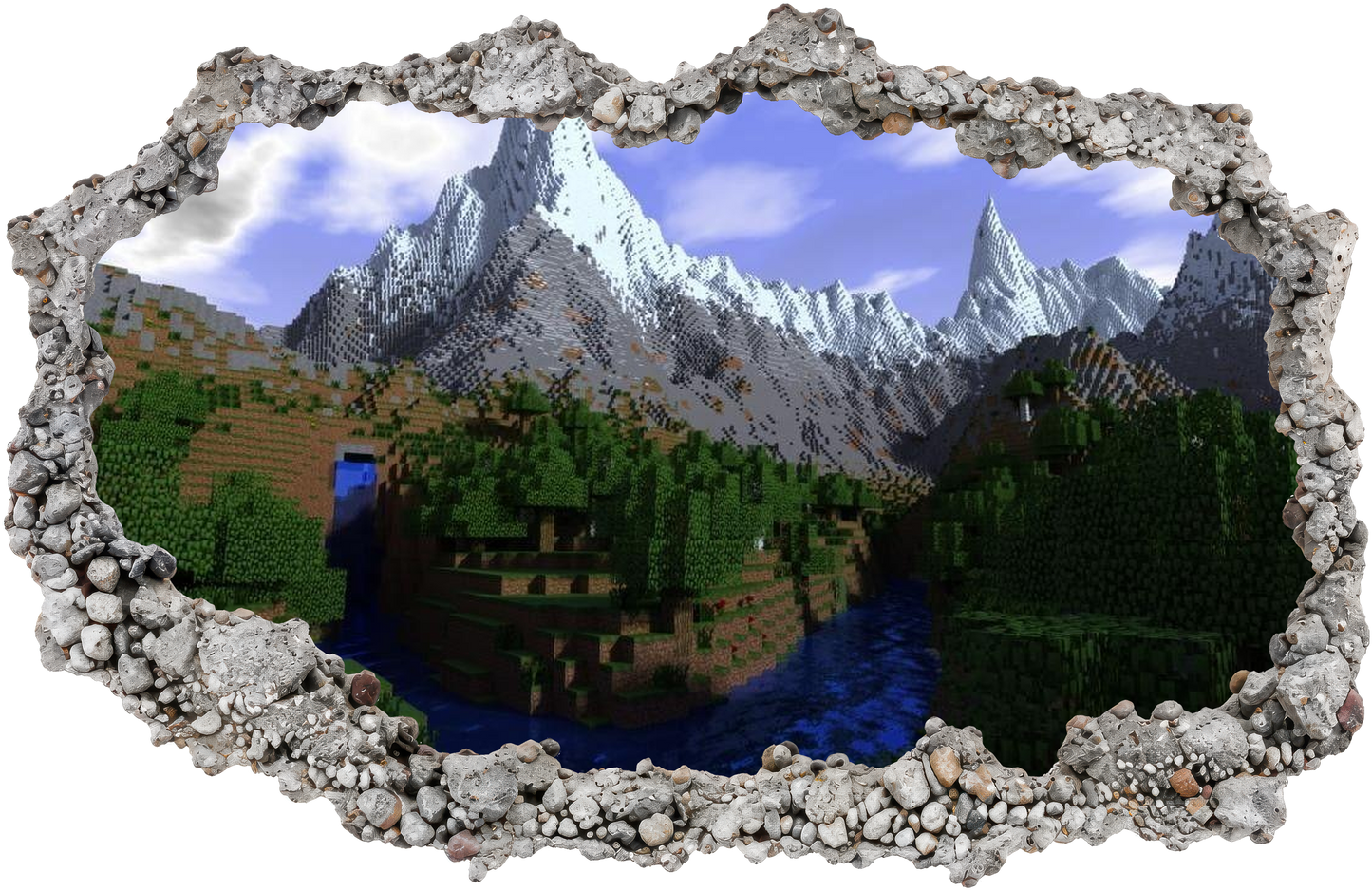 Minecraft Steve Creepers Smashed Brick Decal Wall Art Sticker 126