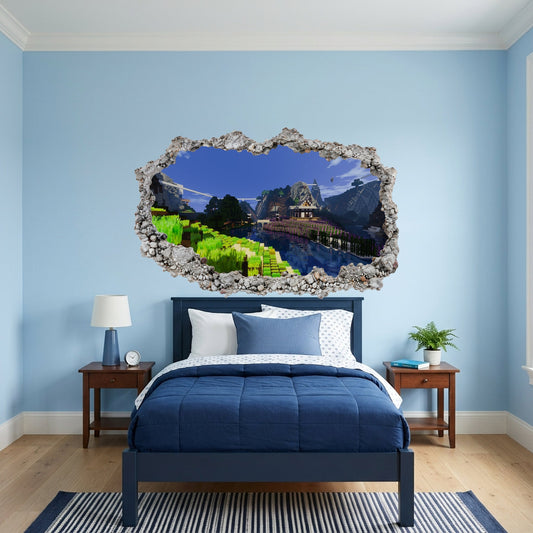 Minecraft Steve Creepers Wall Art Sticker 3D Effect Sticker 109