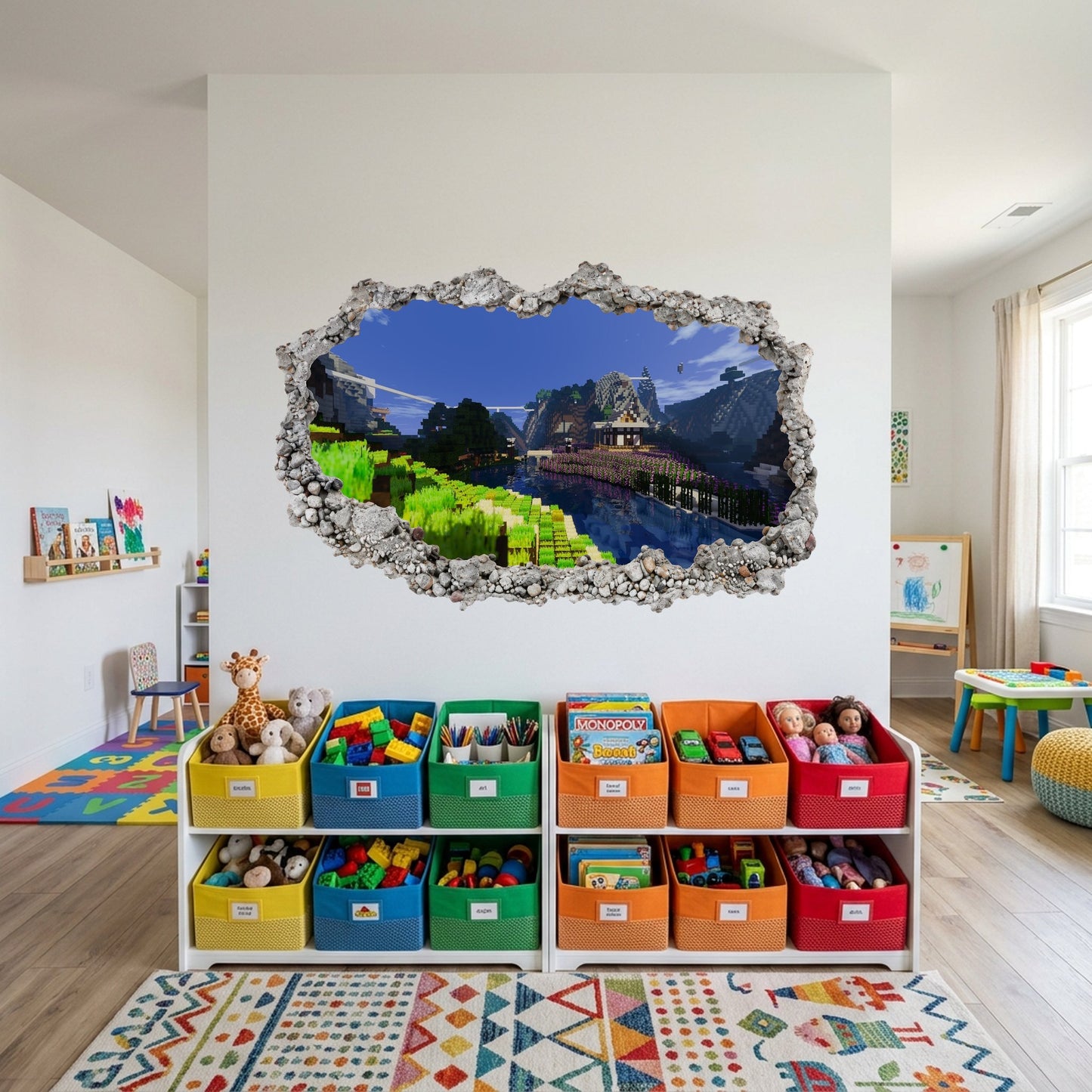 Minecraft Steve Creepers Wall Art Sticker 3D Effect Sticker 109