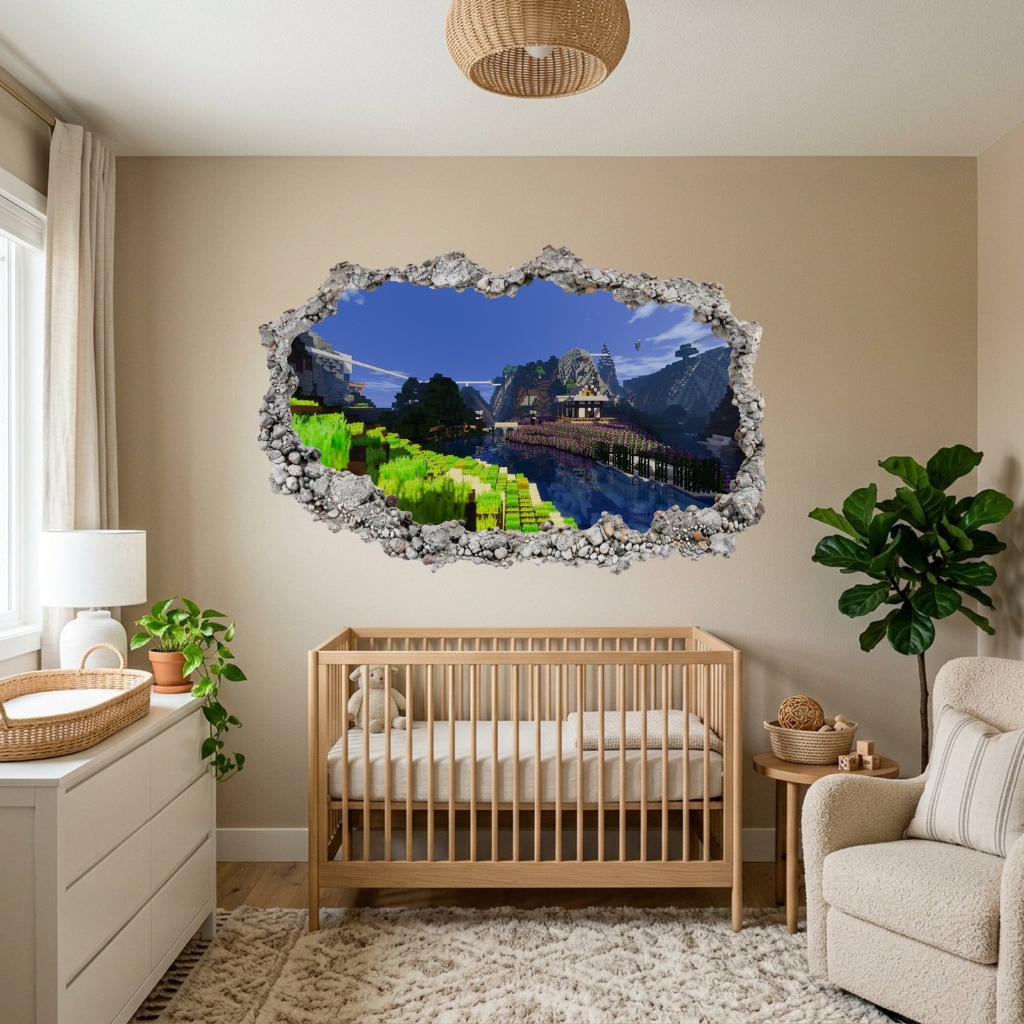 Minecraft Steve Creepers Wall Art Sticker 3D Effect Sticker 109