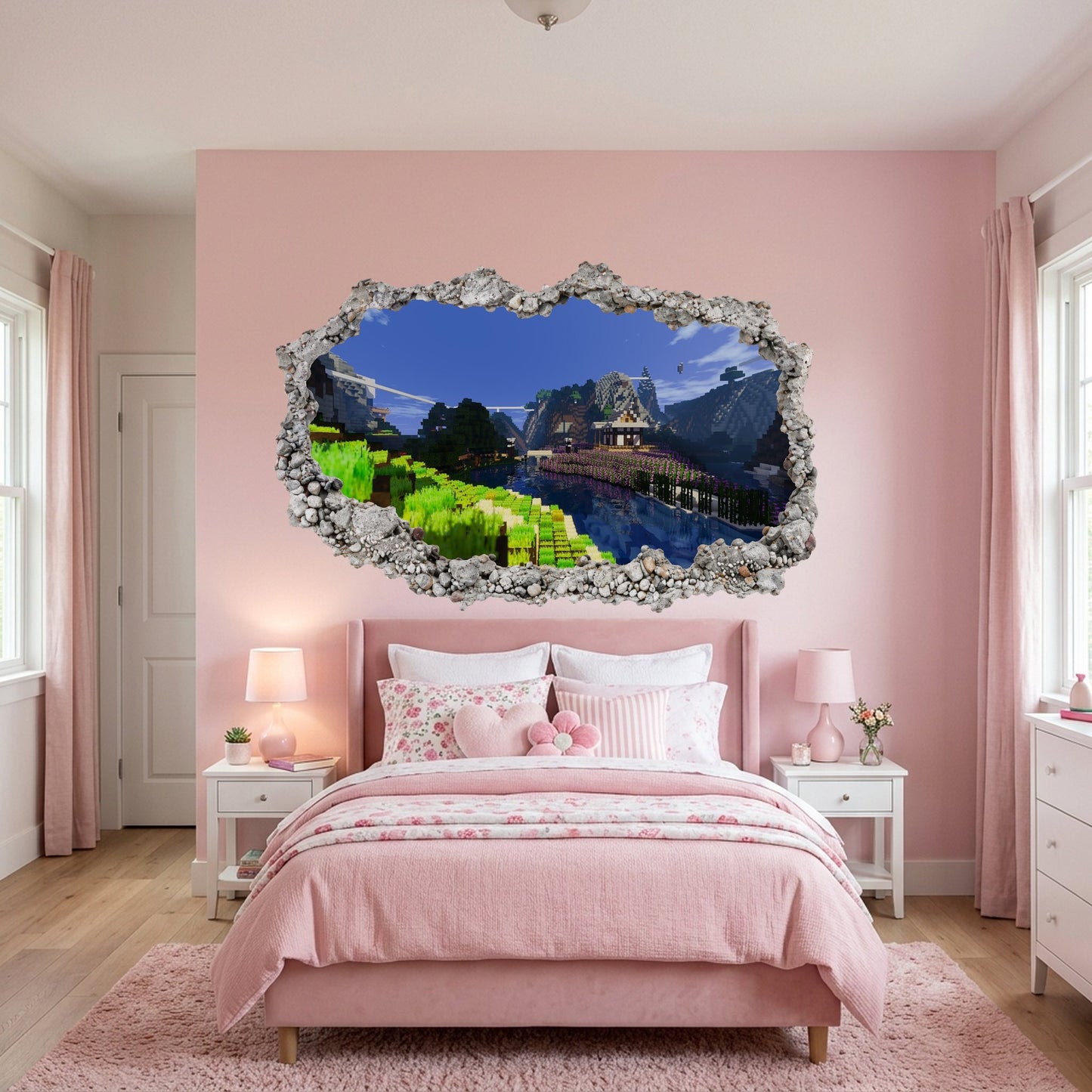 Minecraft Steve Creepers Wall Art Sticker 3D Effect Sticker 109