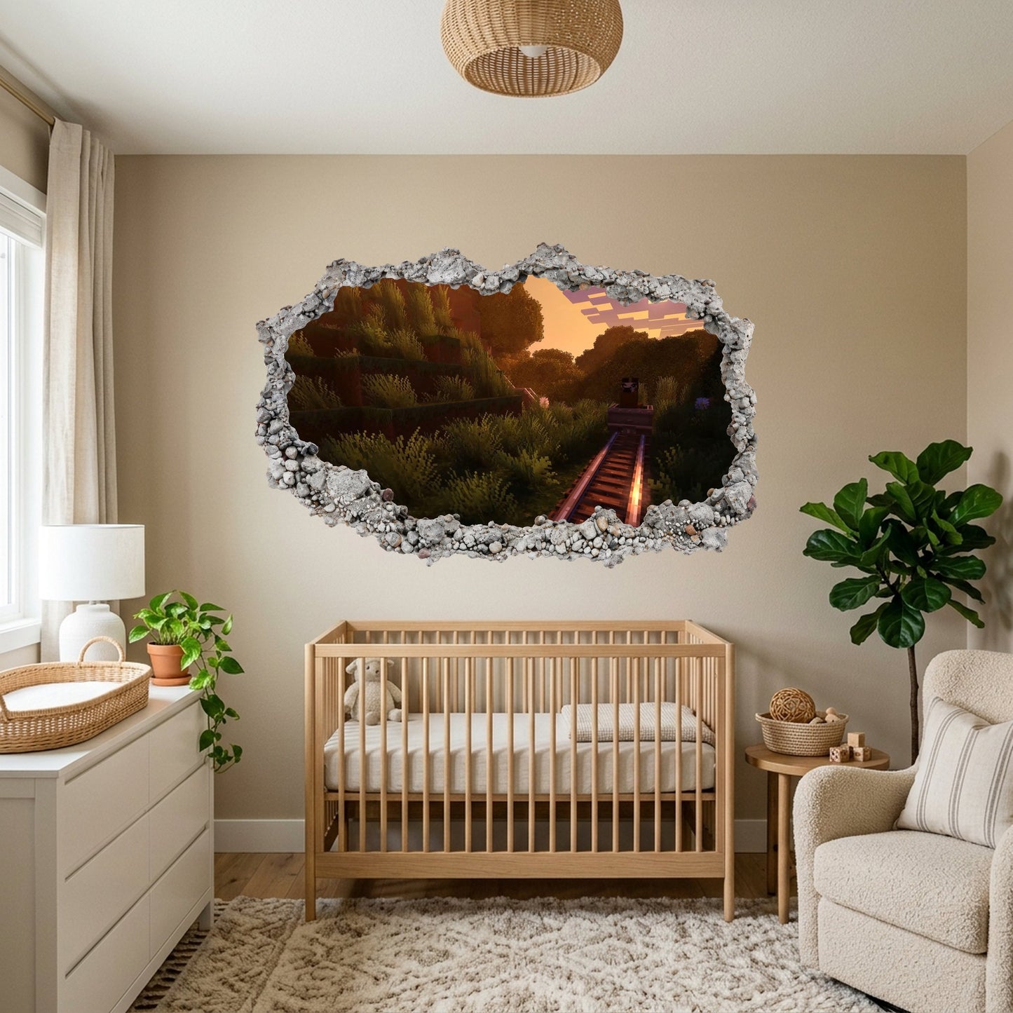 Minecraft Video Game Bedroom Decor Wall Art Sticker 138