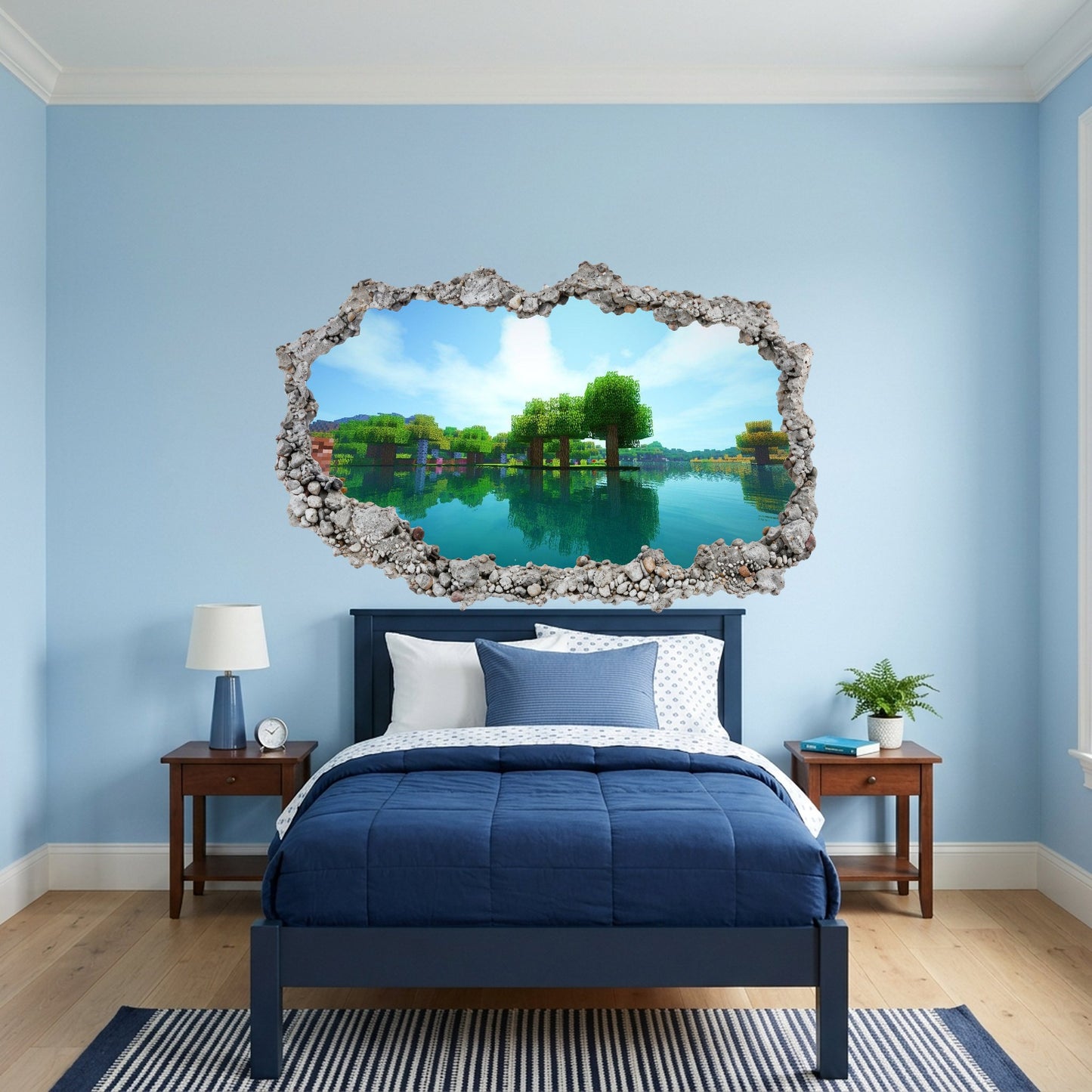 Minecraft Video Game Kids Room Decor 3D Effect Sticker 110