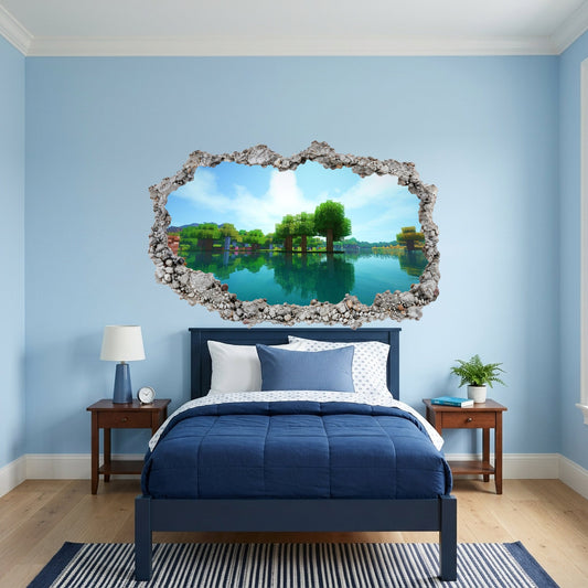Minecraft Video Game Kids Room Decor 3D Effect Sticker 110