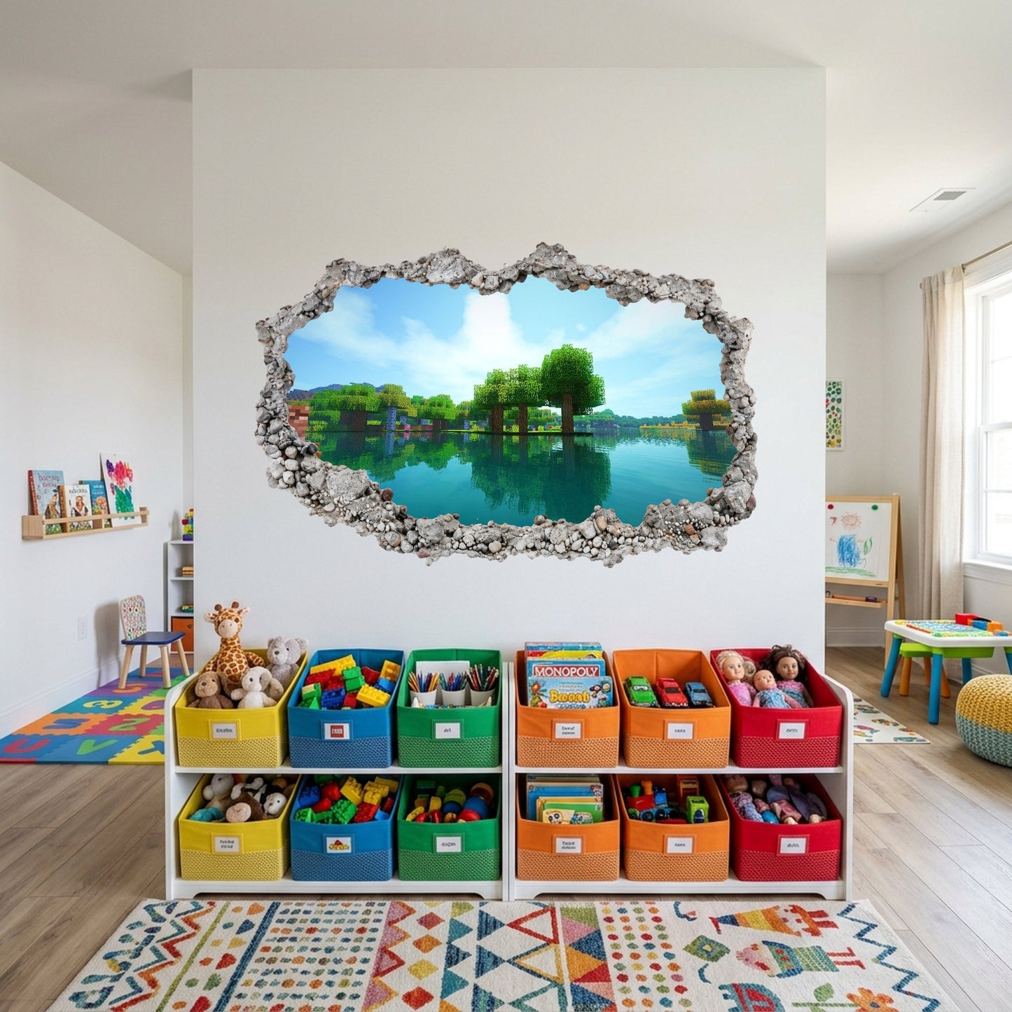 Minecraft Video Game Kids Room Decor 3D Effect Sticker 110