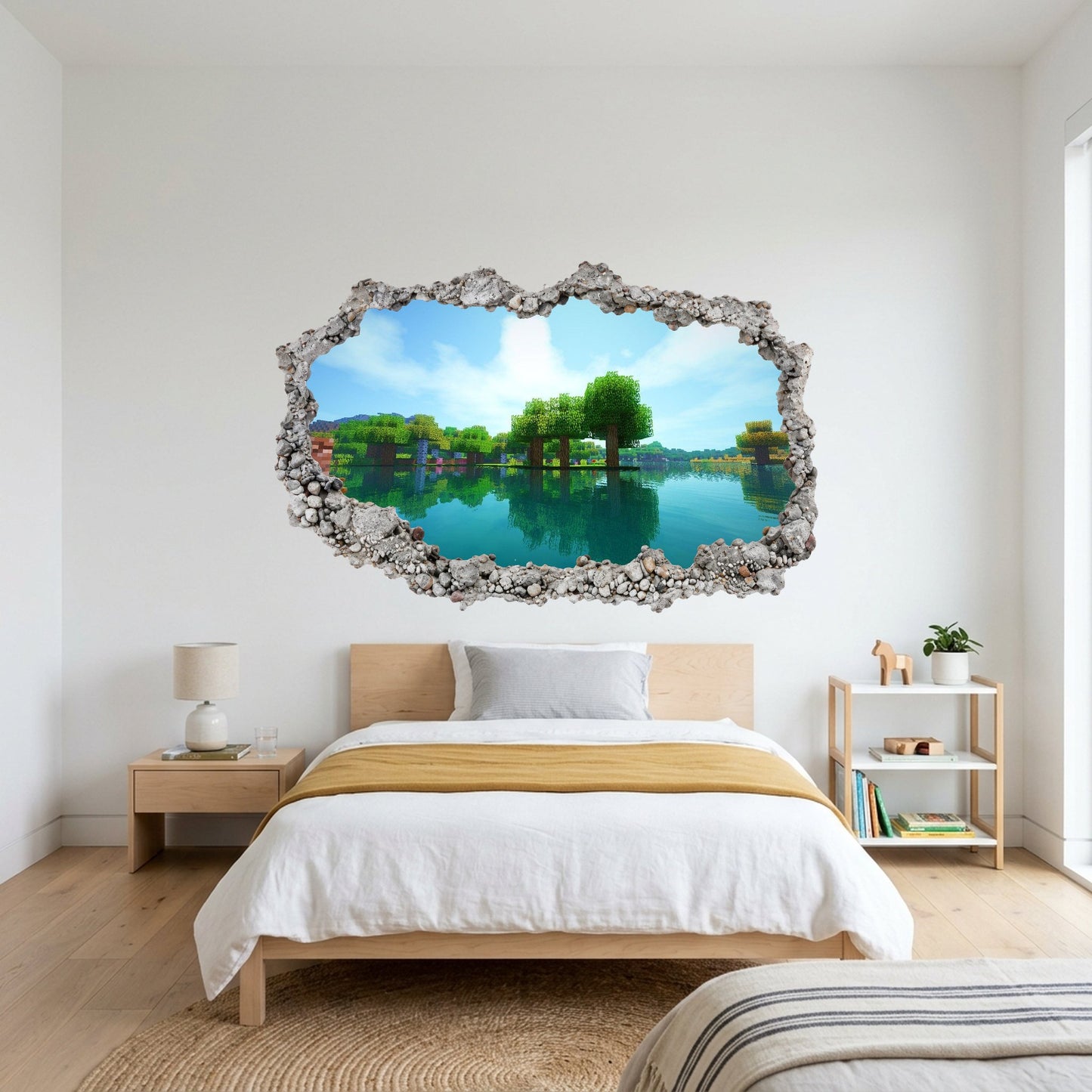 Minecraft Video Game Kids Room Decor 3D Effect Sticker 110