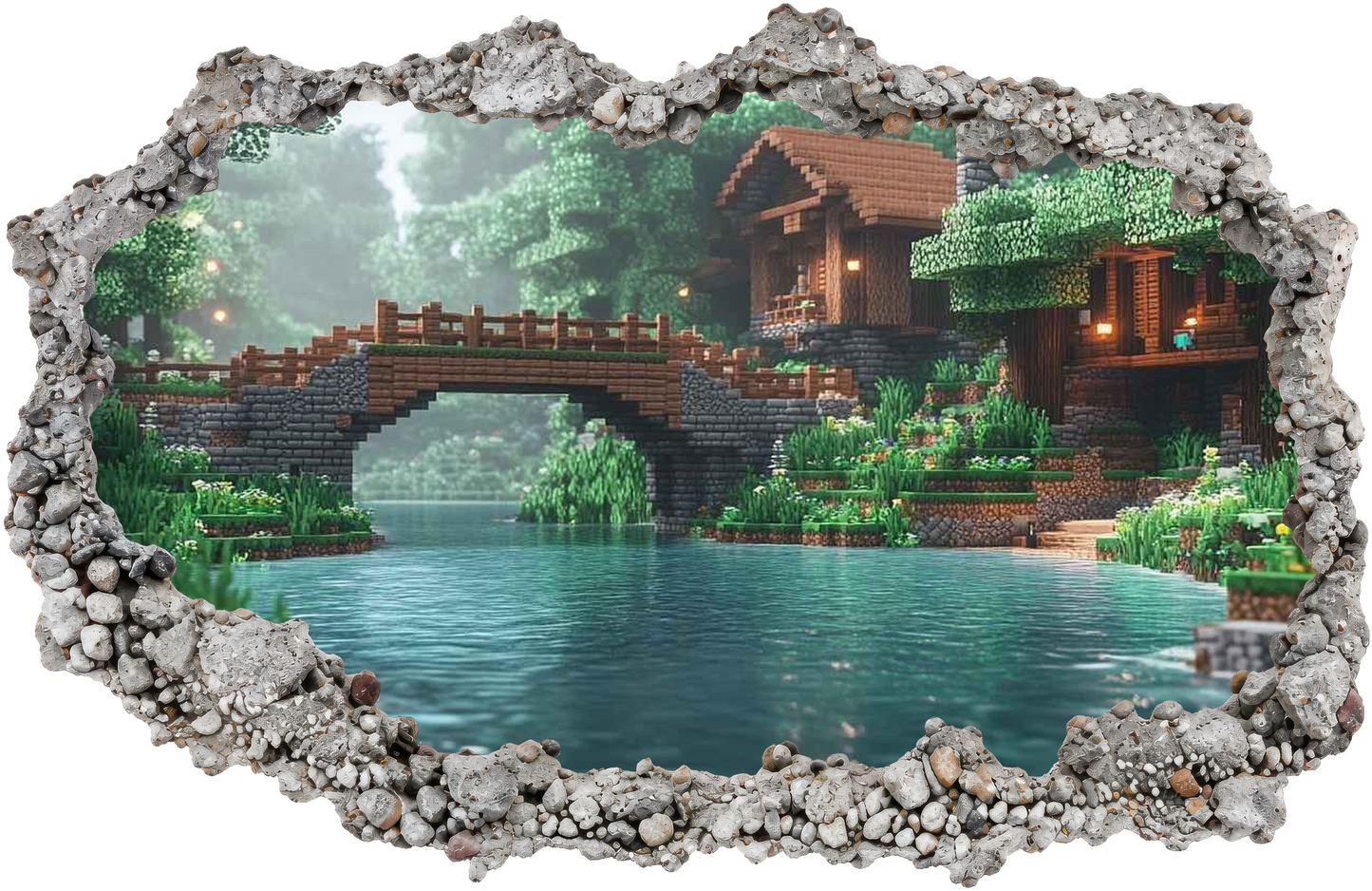 Minecraft Video Game Playroom Art Decal Vinyl Mural 147