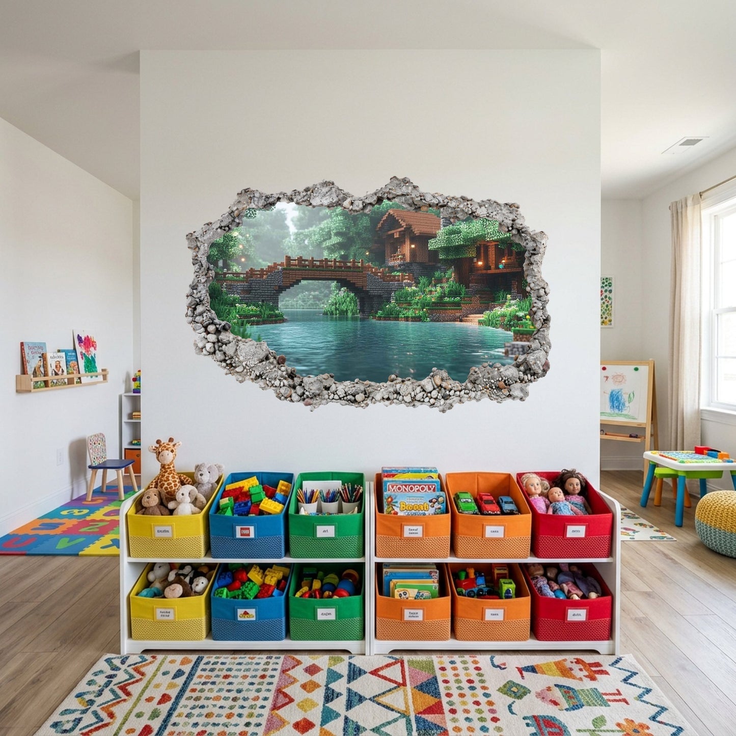 Minecraft Video Game Playroom Art Decal Vinyl Mural 147