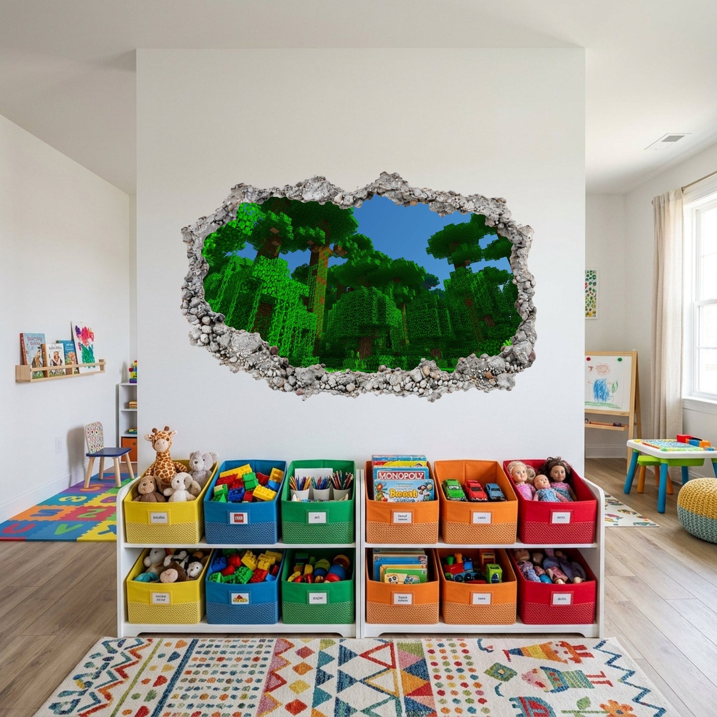 Minecraft Video Game Playroom Art Decal Wall Art Sticker 130