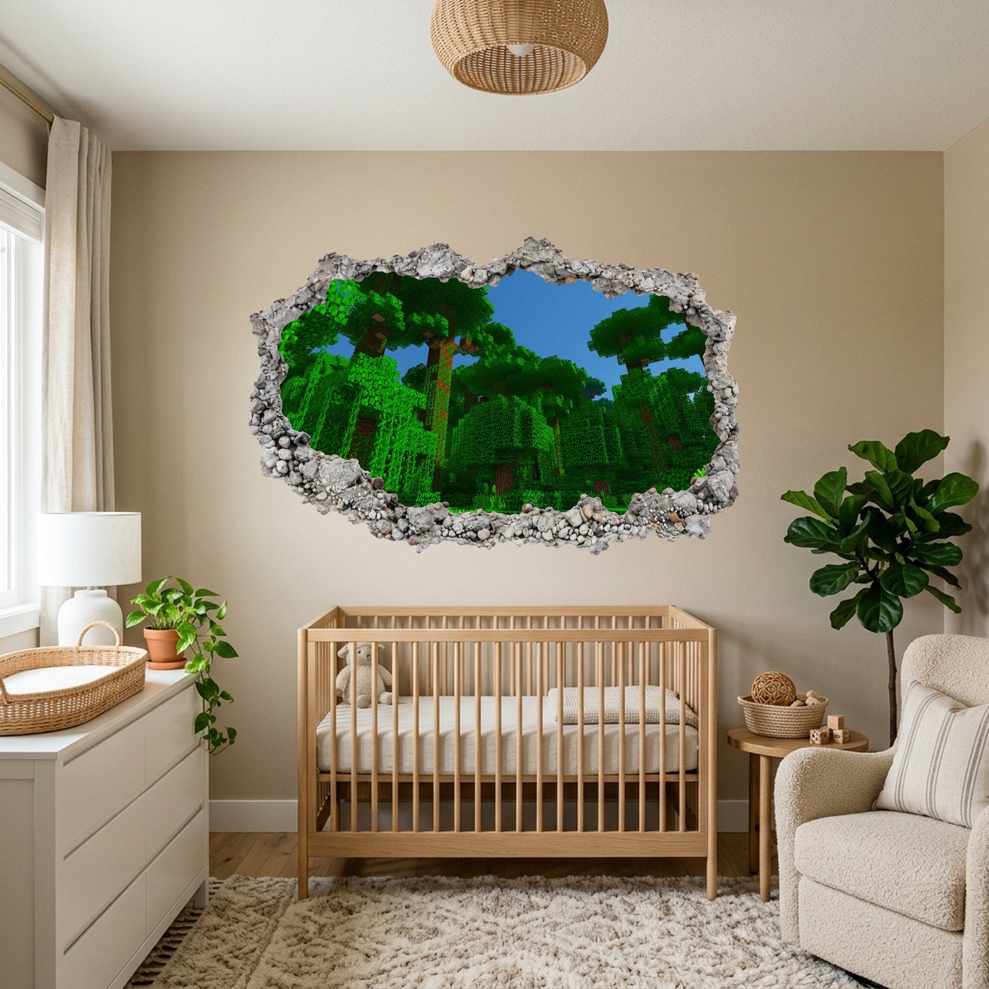 Minecraft Video Game Playroom Art Decal Wall Art Sticker 130