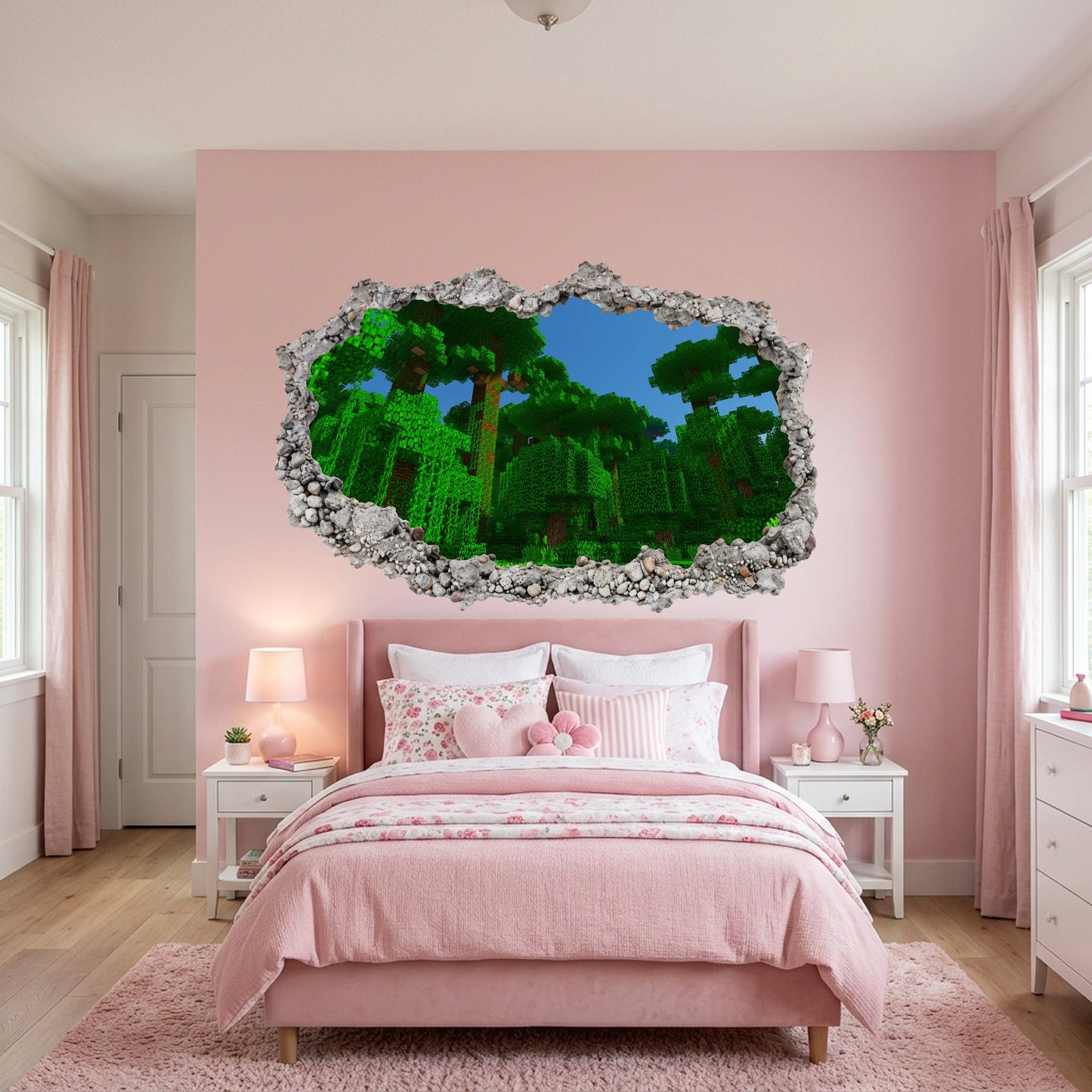 Minecraft Video Game Playroom Art Decal Wall Art Sticker 130