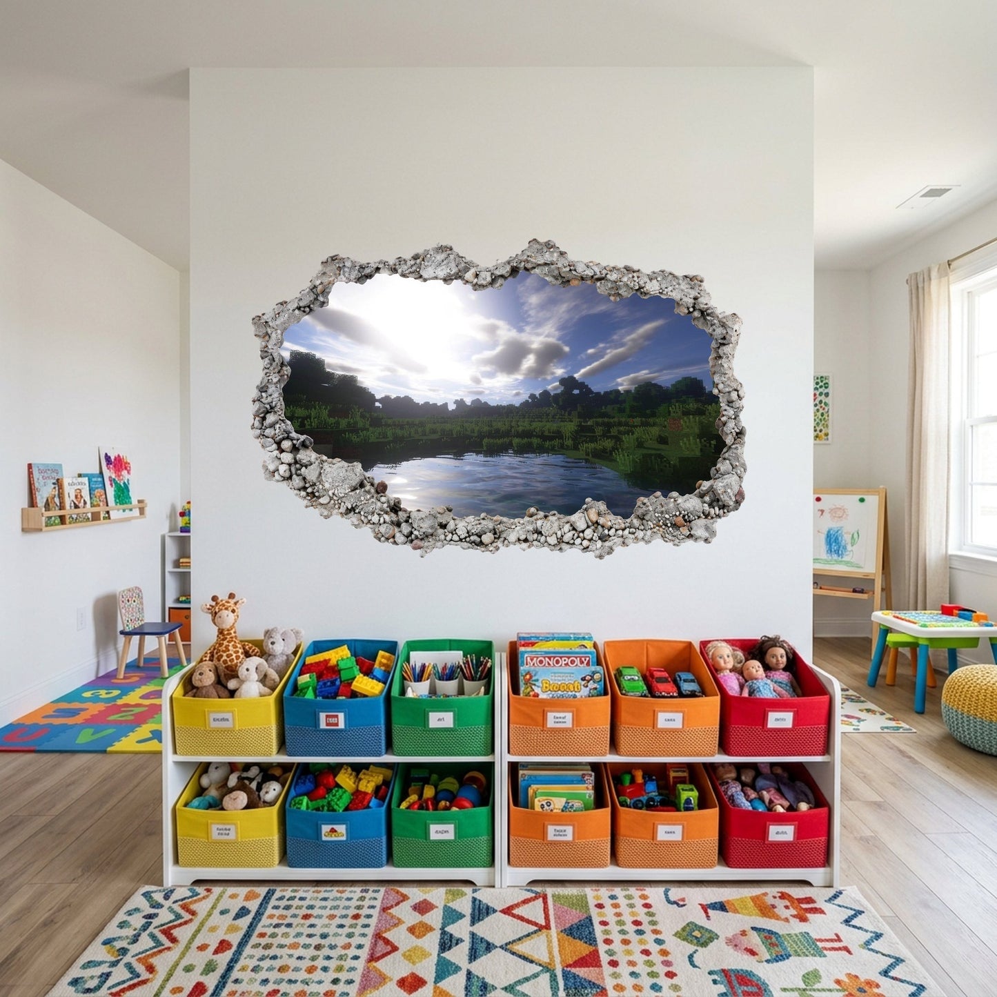 Minecraft Video Game Smashed Brick Decal Vinyl Mural 148