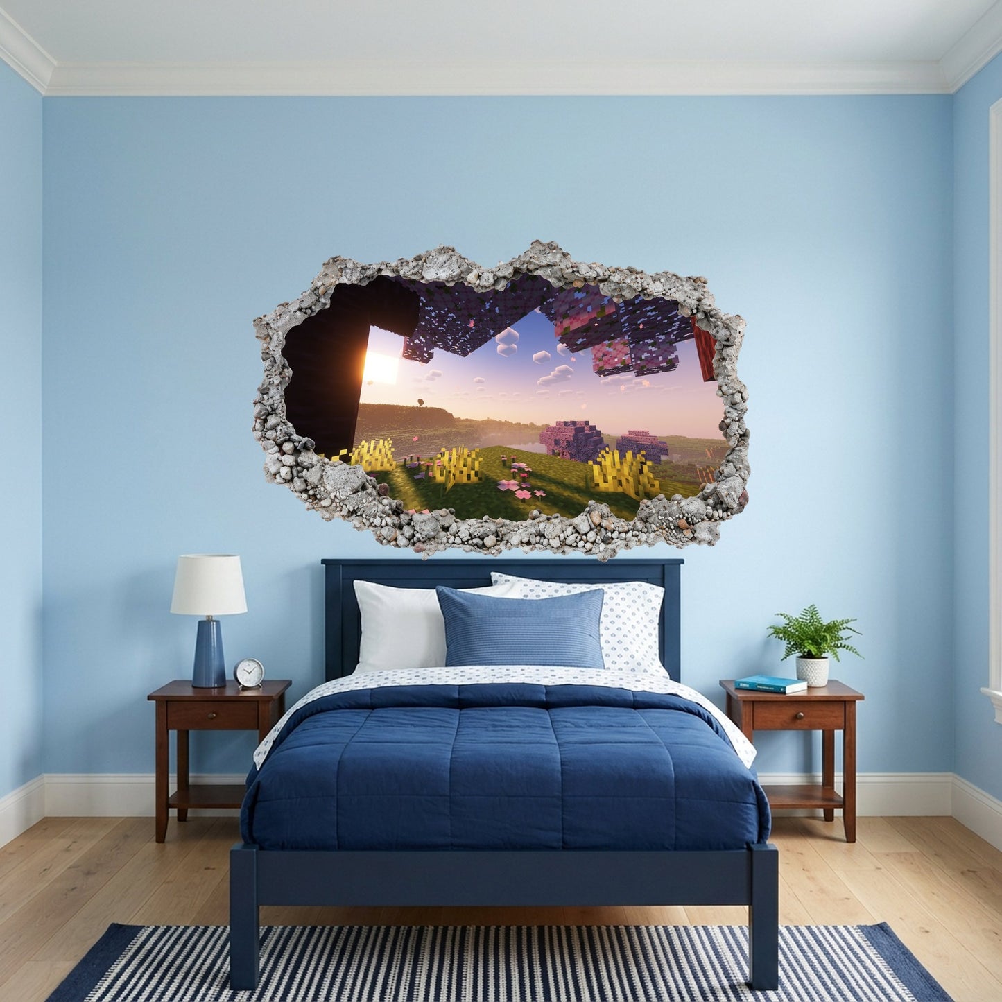 Minecraft Video Game Vinyl Mural 3D Effect Sticker 124
