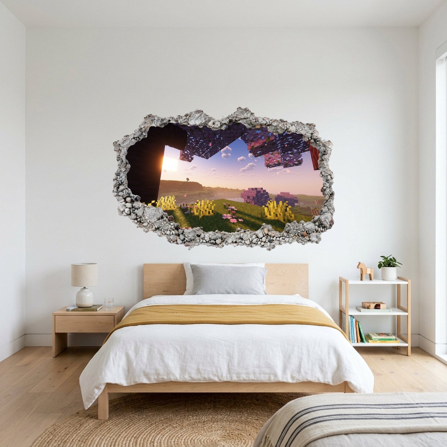 Minecraft Video Game Vinyl Mural 3D Effect Sticker 124