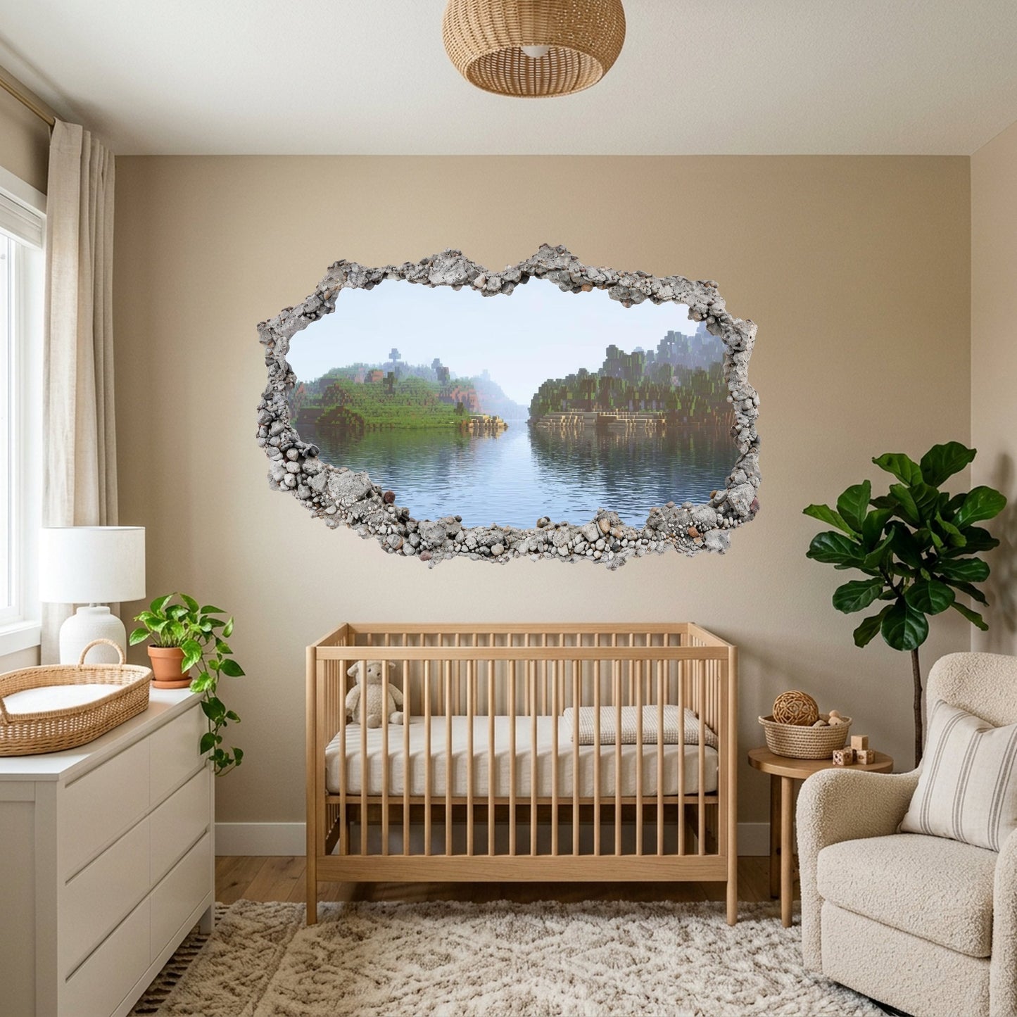 Minecraft Video Game Wall Art Sticker 3D Effect Sticker 117