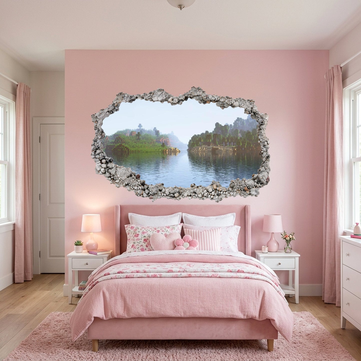 Minecraft Video Game Wall Art Sticker 3D Effect Sticker 117