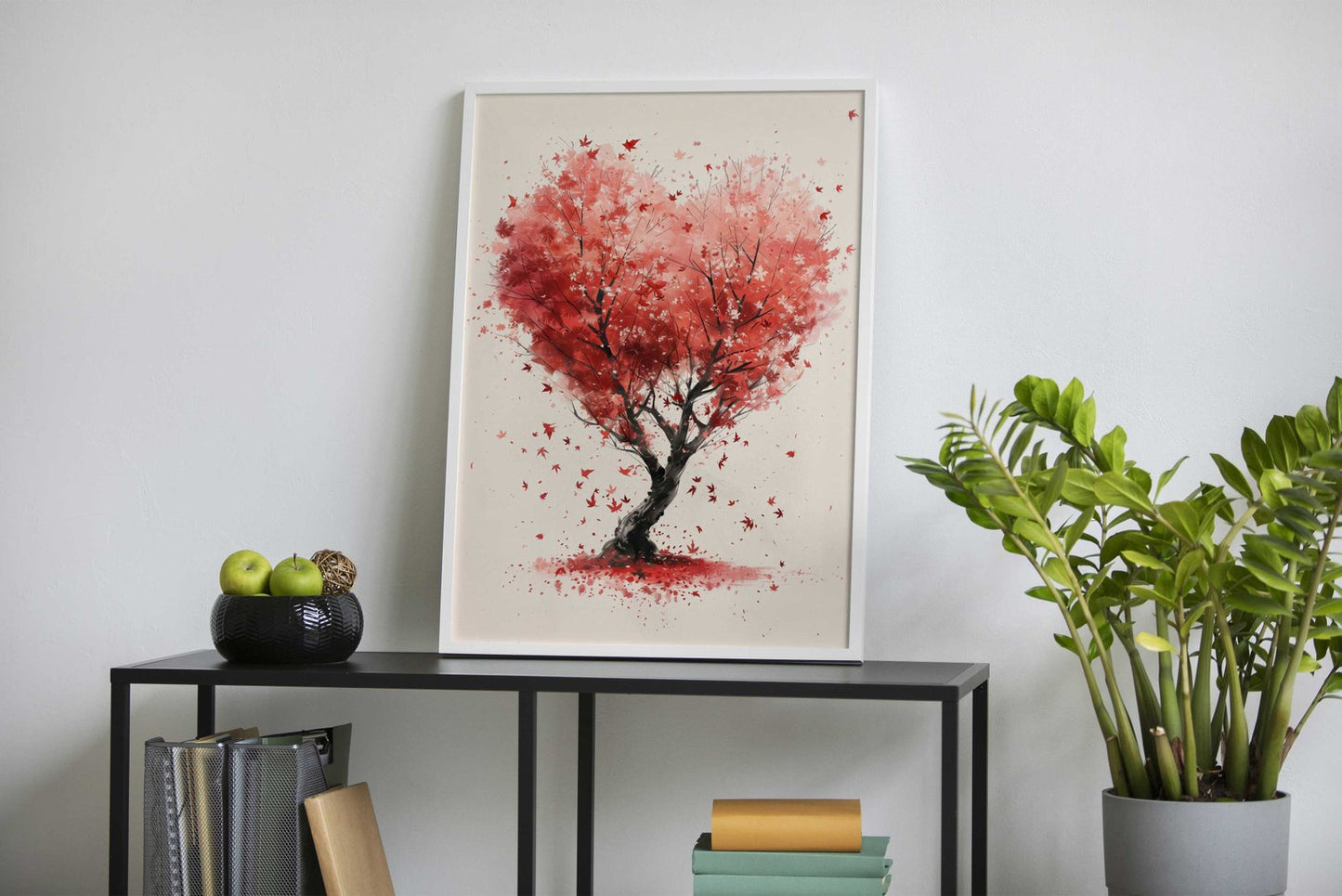 Minimal Pine tree heart Asian Style Poster | Wall Art for Home & Office | High-Quality Print - High-Quality Visual Display