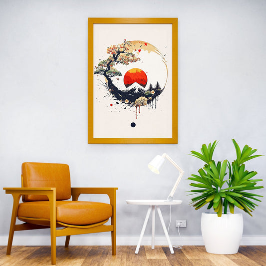 Minimalist Abstract Japan Asian Style Poster | Wall Art for Home & Office | High-Quality Print - High-Quality Visual Display