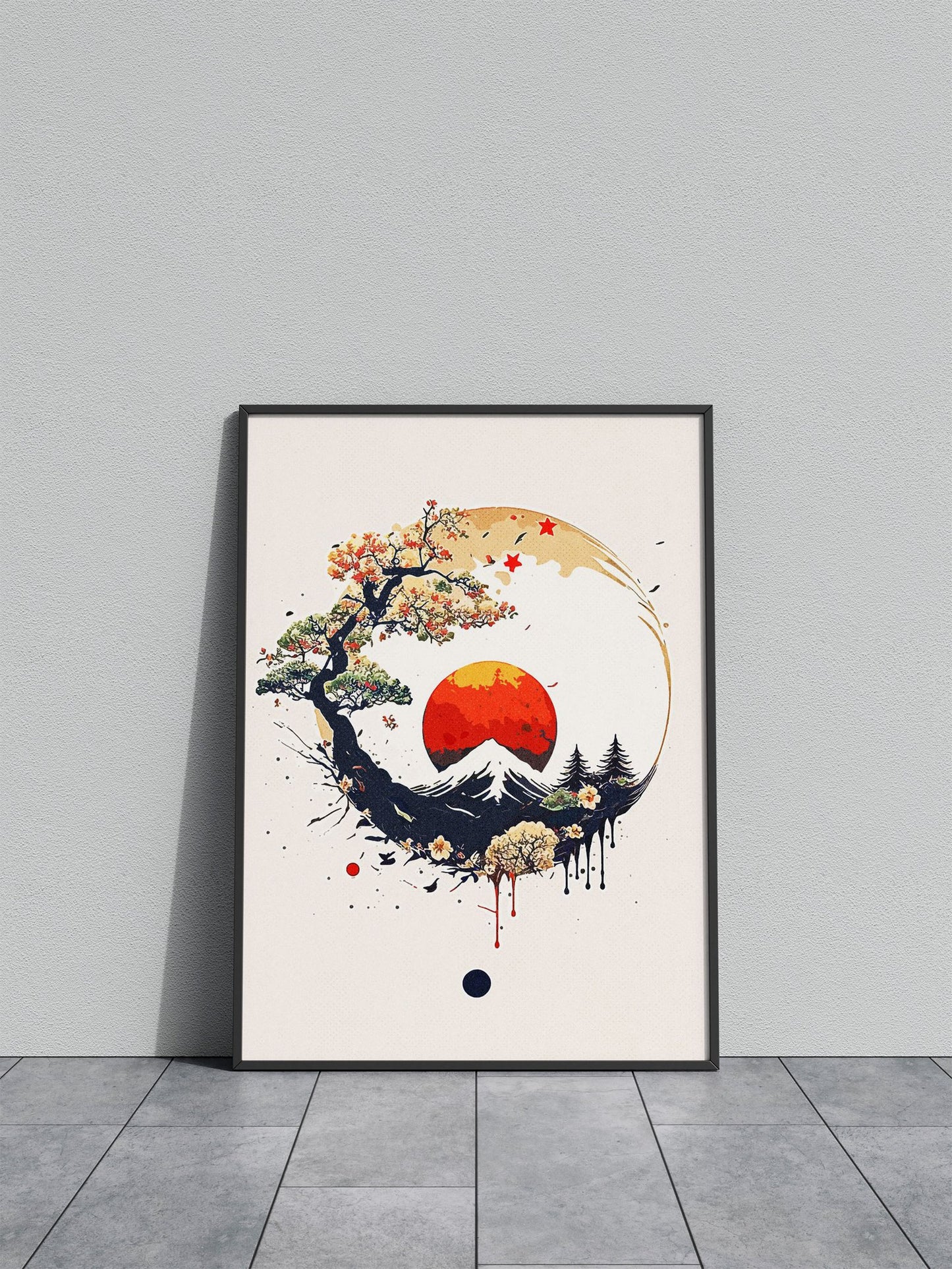 Minimalist Abstract Japan Asian Style Poster | Wall Art for Home & Office | High-Quality Print - High-Quality Visual Display