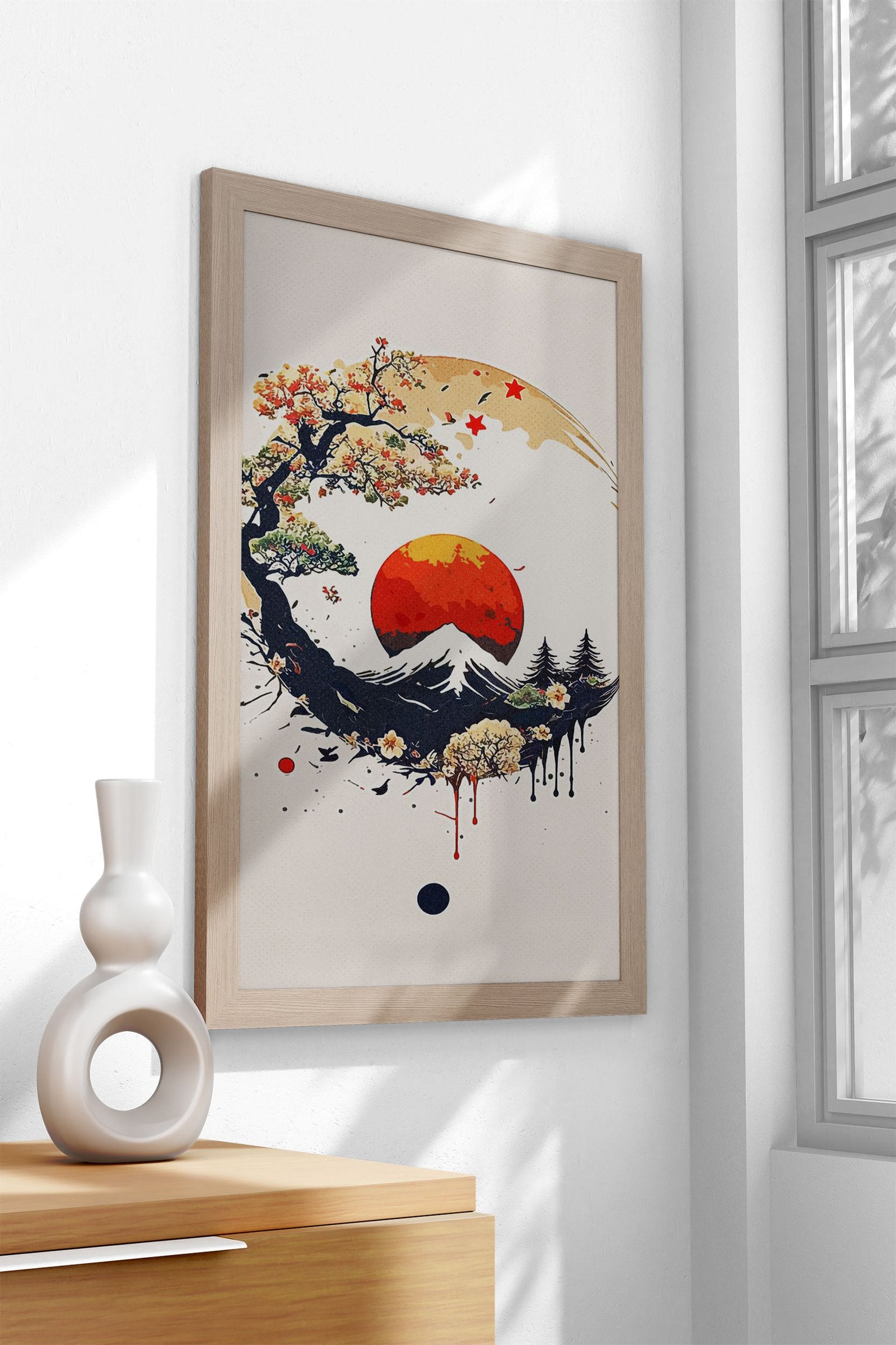 Minimalist Abstract Japan Asian Style Poster | Wall Art for Home & Office | High-Quality Print - High-Quality Visual Display