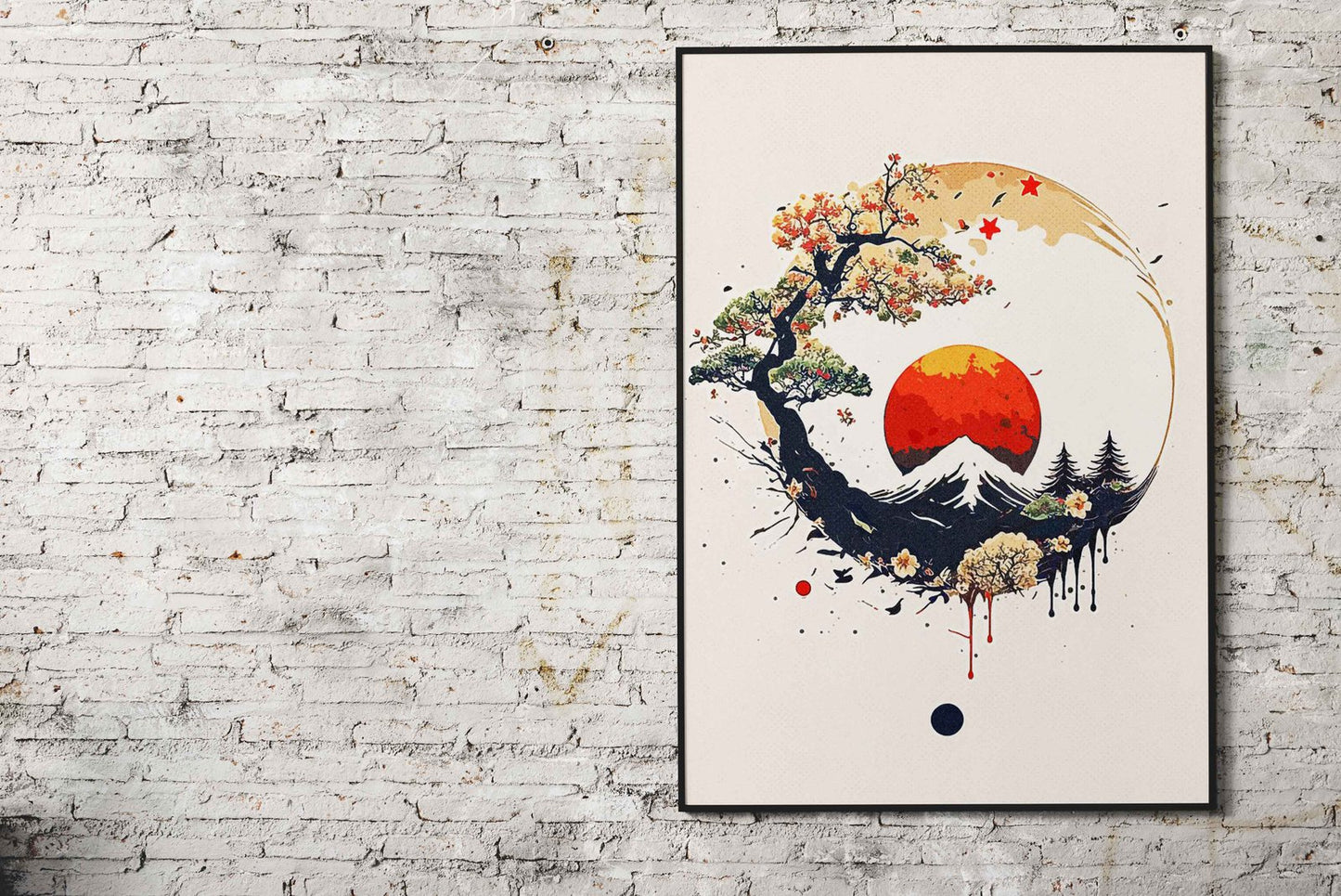 Minimalist Abstract Japan Asian Style Poster | Wall Art for Home & Office | High-Quality Print - High-Quality Visual Display