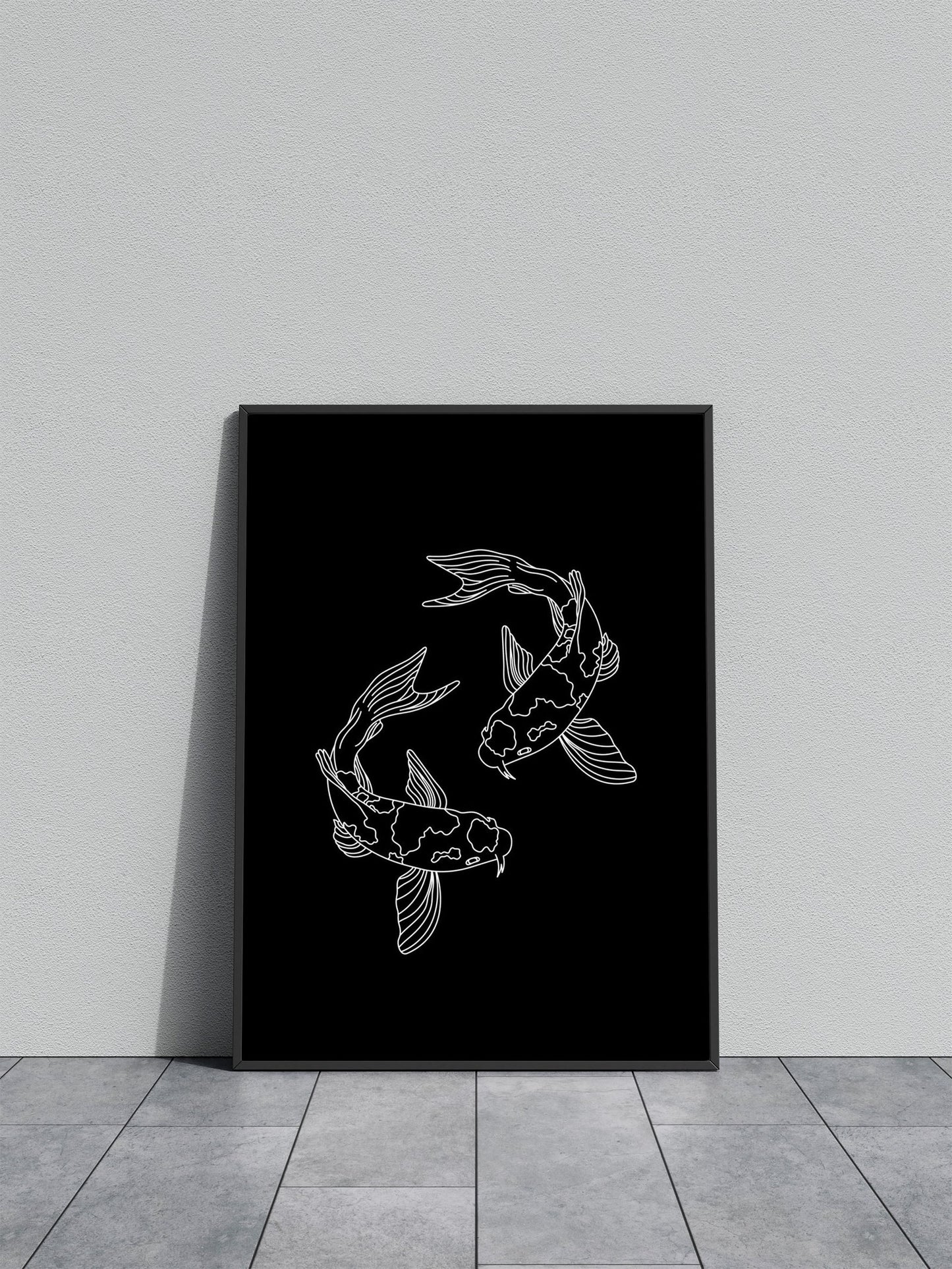Minimalist Japanese Fishes Asian Style Poster | Wall Art for Home & Office | High-Quality Print - High-Quality Visual Display