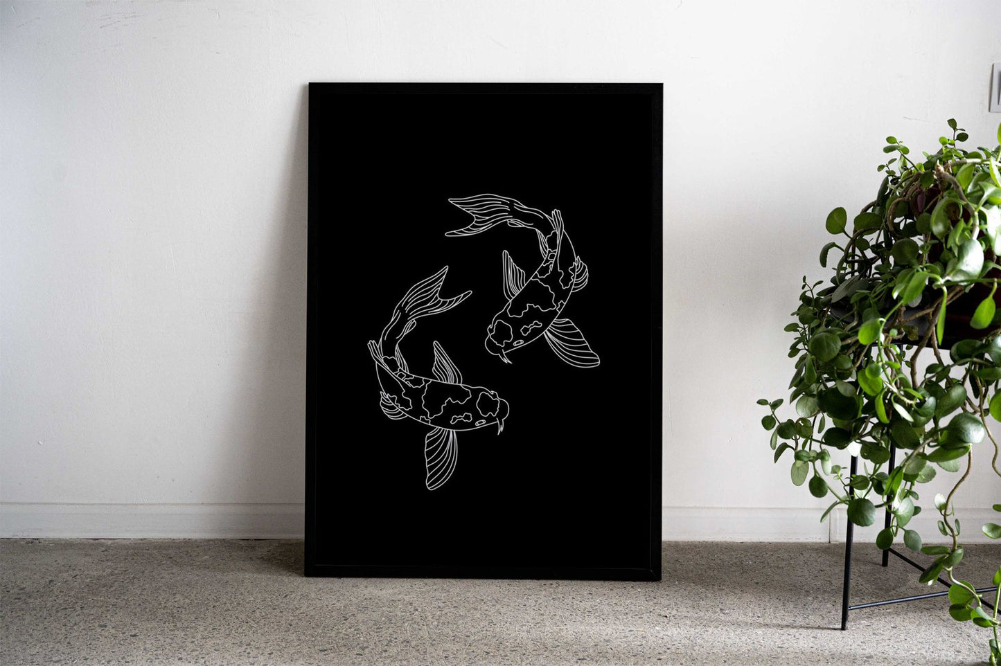 Minimalist Japanese Fishes Asian Style Poster | Wall Art for Home & Office | High-Quality Print - High-Quality Visual Display