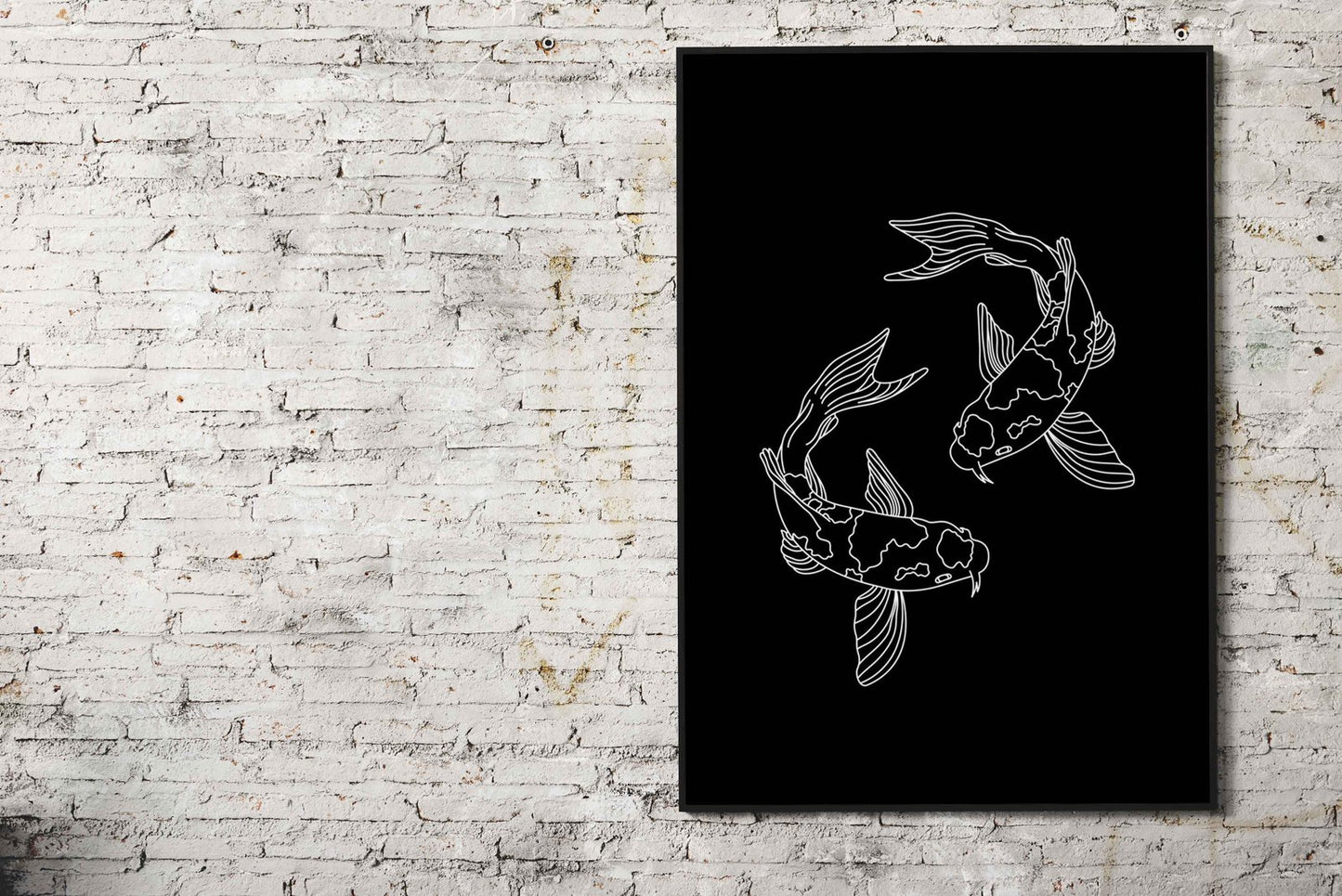 Minimalist Japanese Fishes Asian Style Poster | Wall Art for Home & Office | High-Quality Print - High-Quality Visual Display