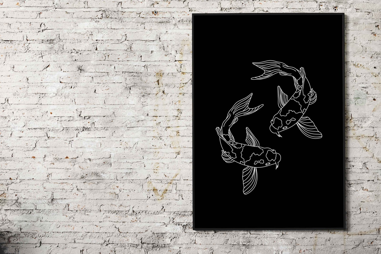 Minimalist Japanese Fishes Asian Style Poster | Wall Art for Home & Office | High-Quality Print - High-Quality Visual Display