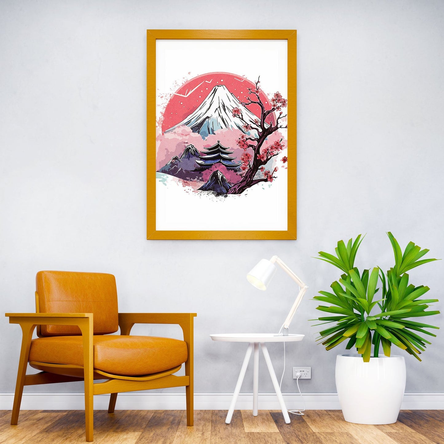 Minimalist Mount Fuji Asian Style Poster | Wall Art for Home & Office | High-Quality Print - High-Quality Visual Display