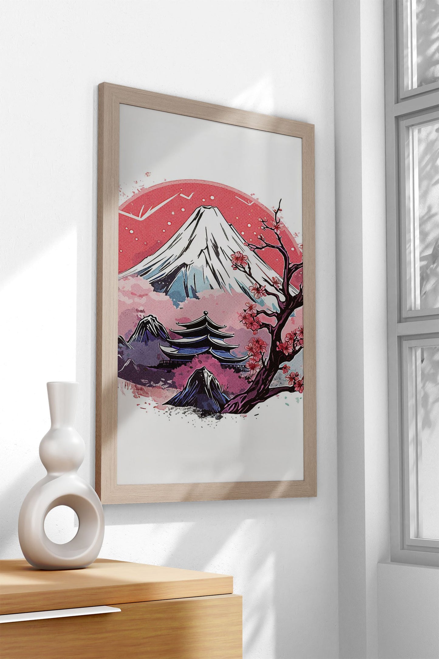 Minimalist Mount Fuji Asian Style Poster | Wall Art for Home & Office | High-Quality Print - High-Quality Visual Display