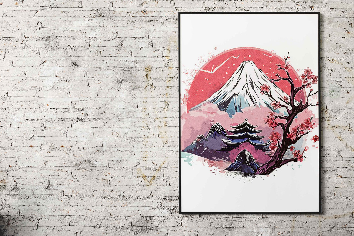 Minimalist Mount Fuji Asian Style Poster | Wall Art for Home & Office | High-Quality Print - High-Quality Visual Display